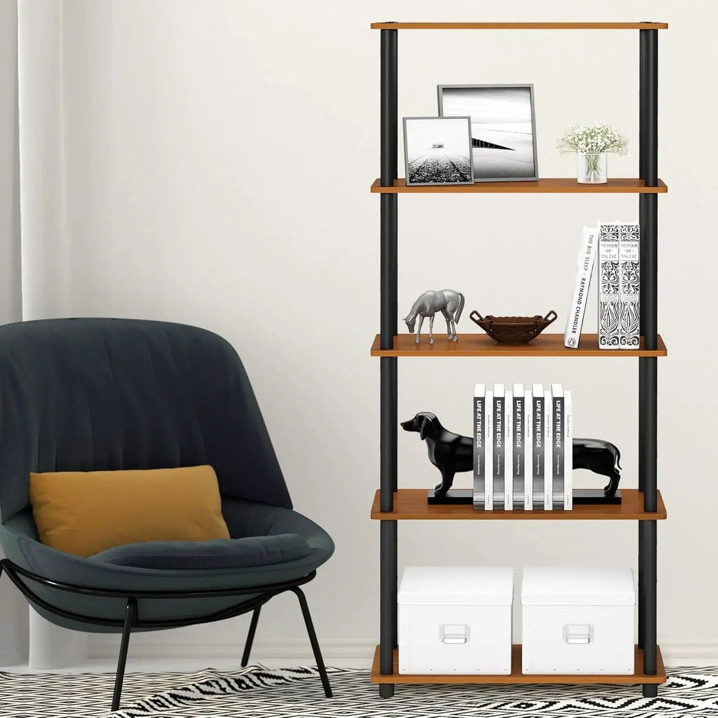 Nelly Entertainment Center TV Stand 43.3in Columbia Walnut from PriceLows™