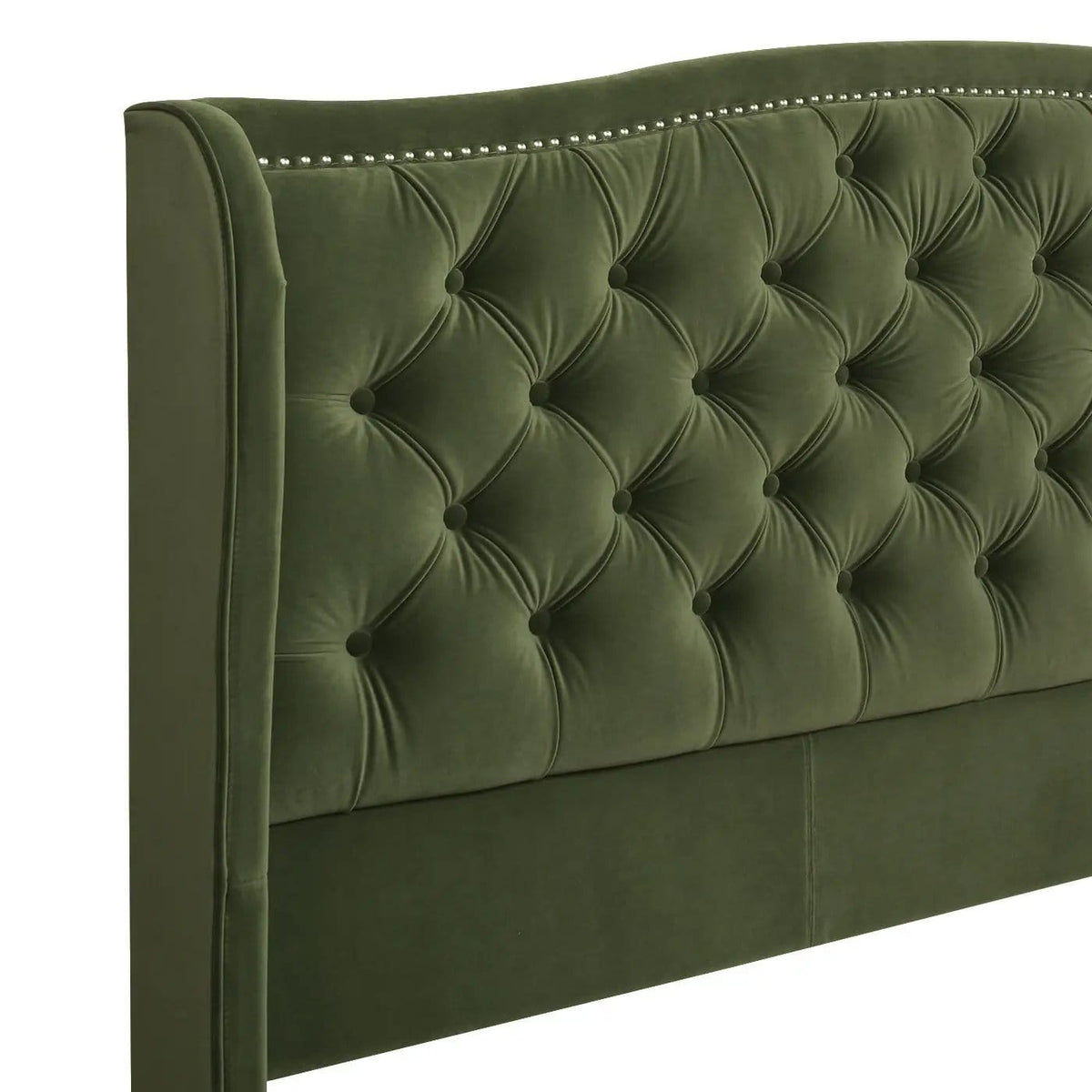 Marcella Upholstered Shelter Headboard Bed | 5 Pieces | Fabric & Iron | Bedroom