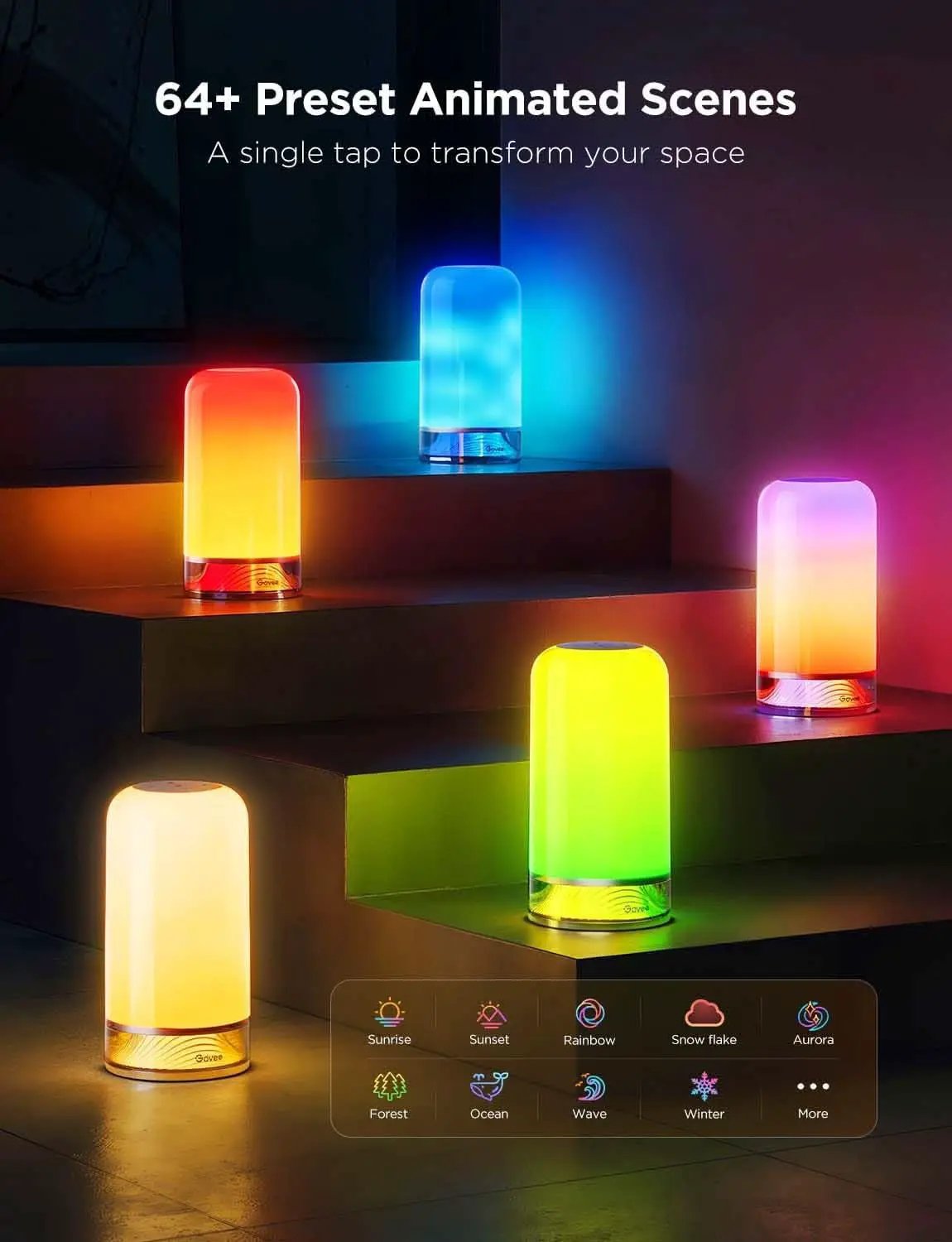 RGBIC Smart Table Lamp 64 Scene Modes And Voice Control from PriceLows™