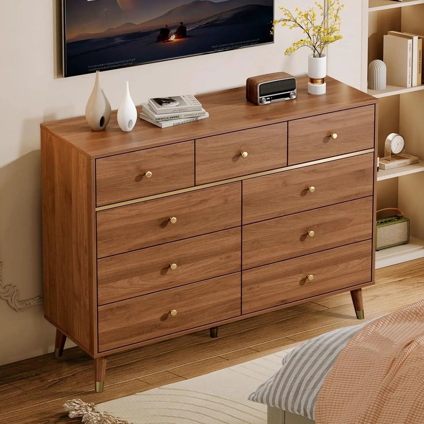 Dark Espresso Storage Cabinet Dresser With Anti Tip from PriceLows™