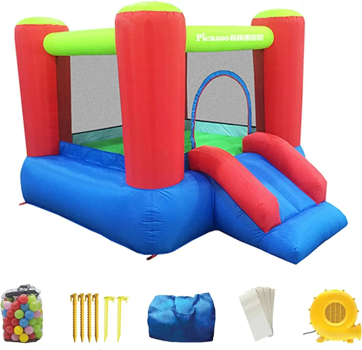 8x7 Junior Inflatable Bouncer With Slide And 50 Balls from PriceLows™