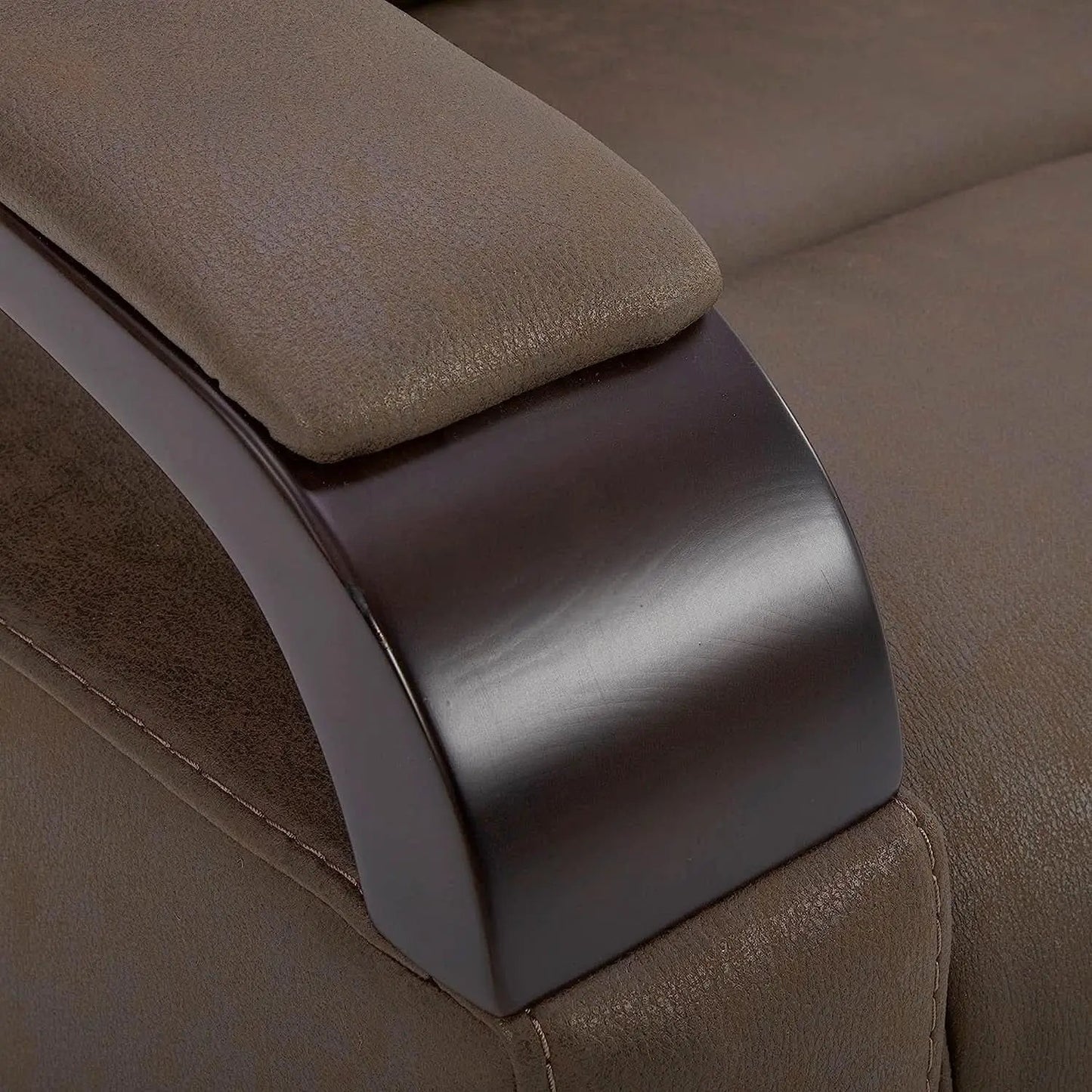 Chocolate Swivel Glider Rocker Recliner With USB Charging from PriceLows™