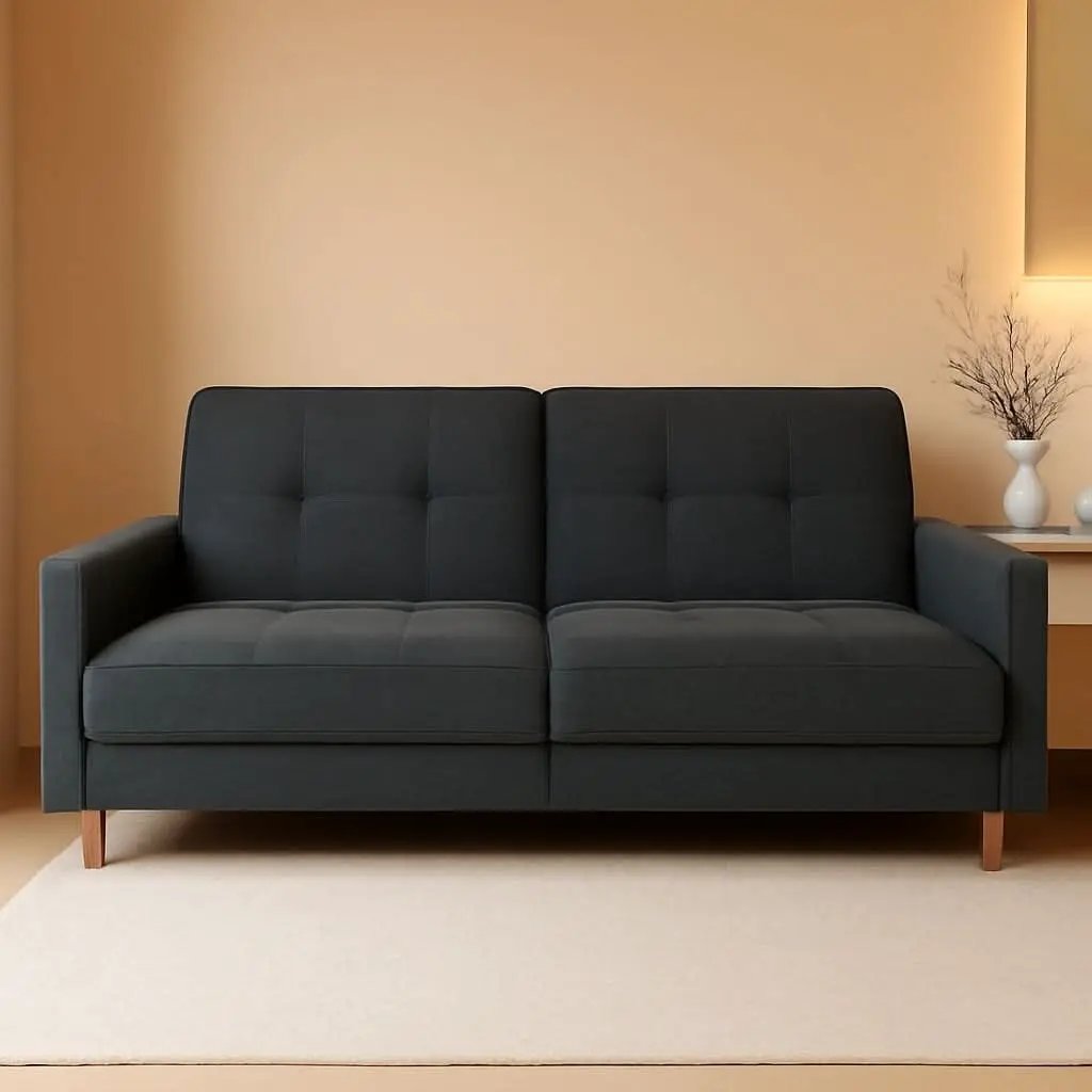 Contemporary Upholstered 76 Inch Grey Sleeper Sofa from PriceLows™