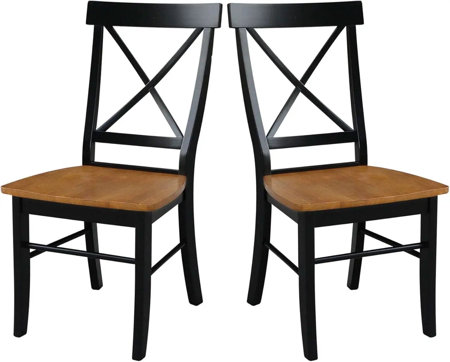 X Back Dining Chair Solid Wood Seat In Black Cherry from PriceLows™