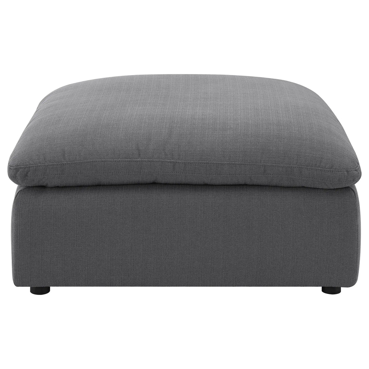 Hobson Square Upholstered Ottoman | 40 x 38 x 19 in | Fabric | Charcoal