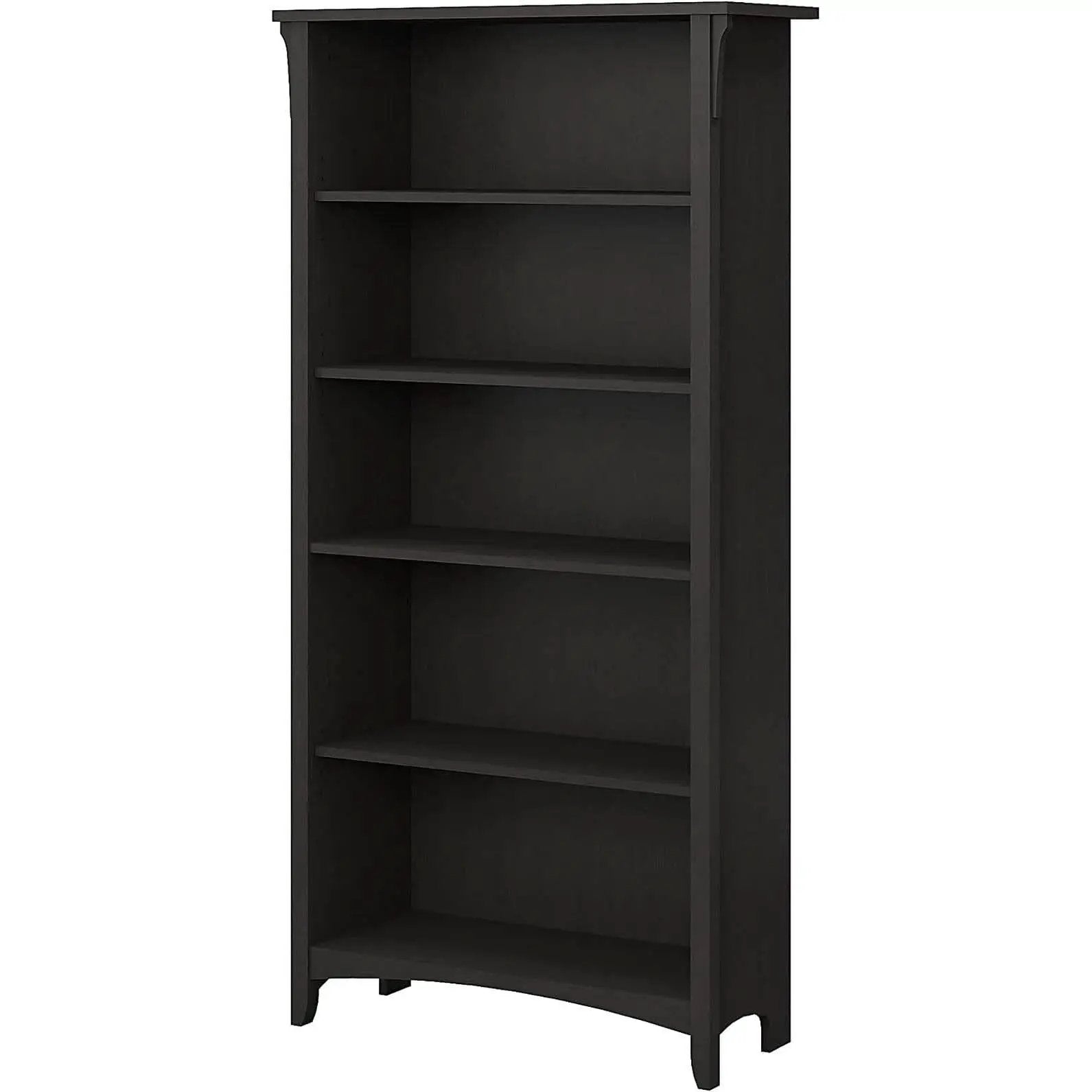 Vintage Black Bookcase With Adjustable Shelves For Home from PriceLows™