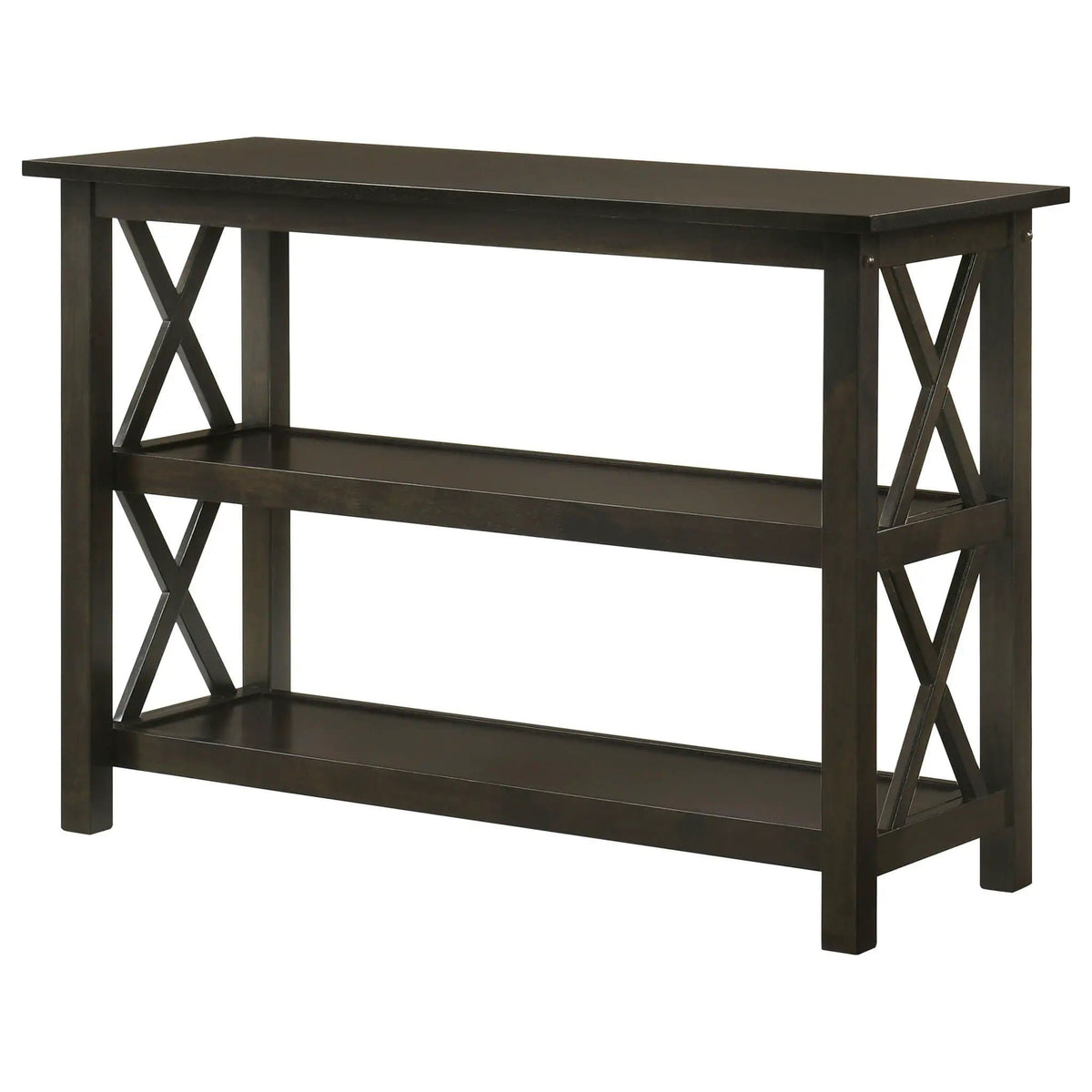 Rachelle 2-shelf Wood Entryway Console Table Deep Merlot | 42 x 17.25 x 30 in | Wood | Living Room