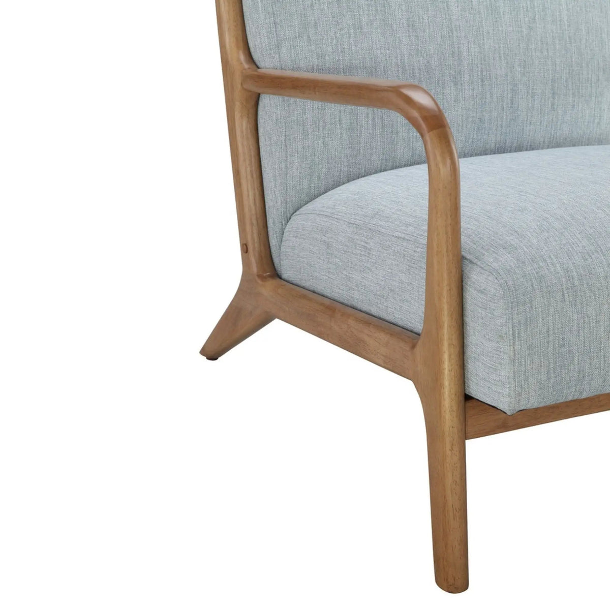 Mid Century Lounge Chair | Solid Wood Frame | High Density Foam | Elm Finish