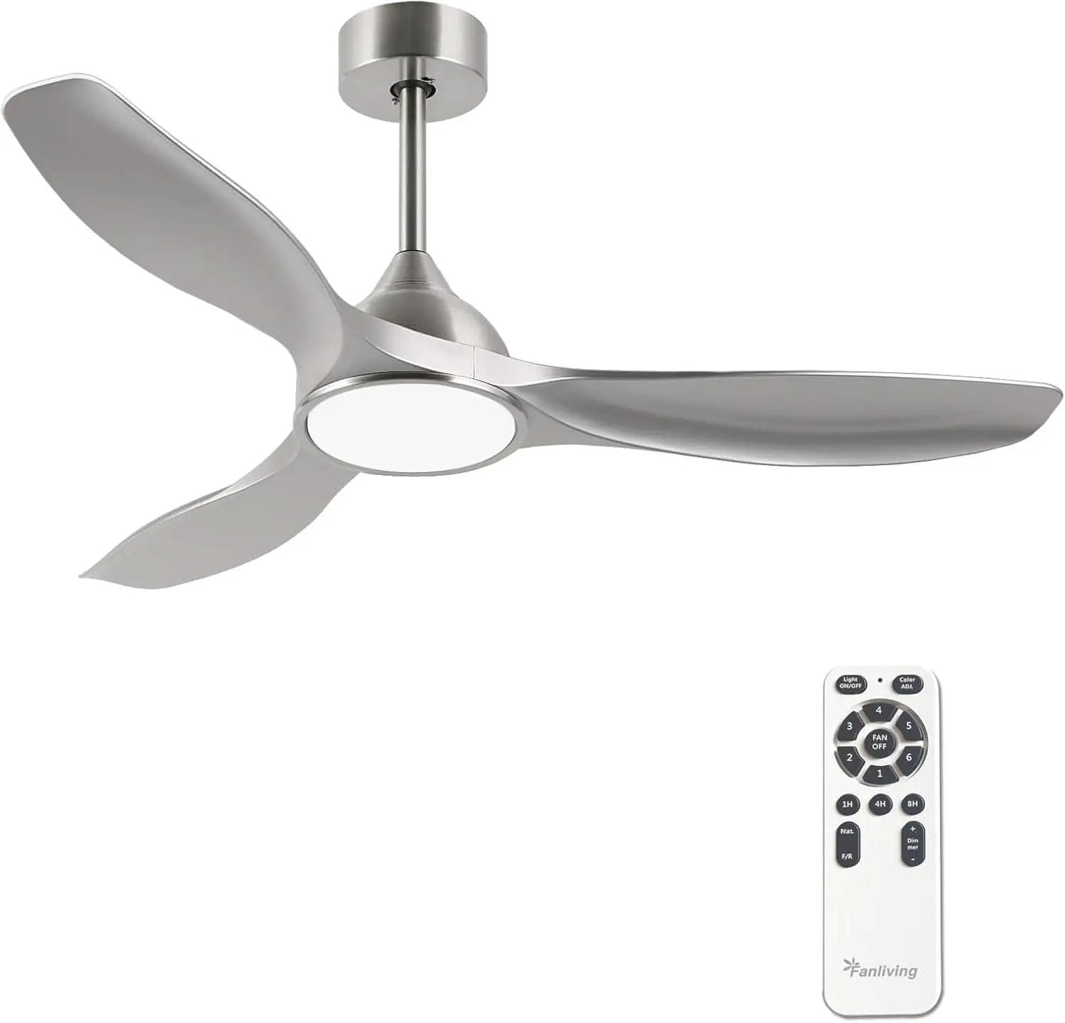 52 Inch Quiet DC Motor Ceiling Fan With LED Lights Remote Control from PriceLows™