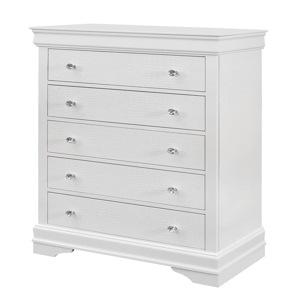 Shaker Crocodile Chest | 2 Pieces | Solid Wood & Crystal | Living Room