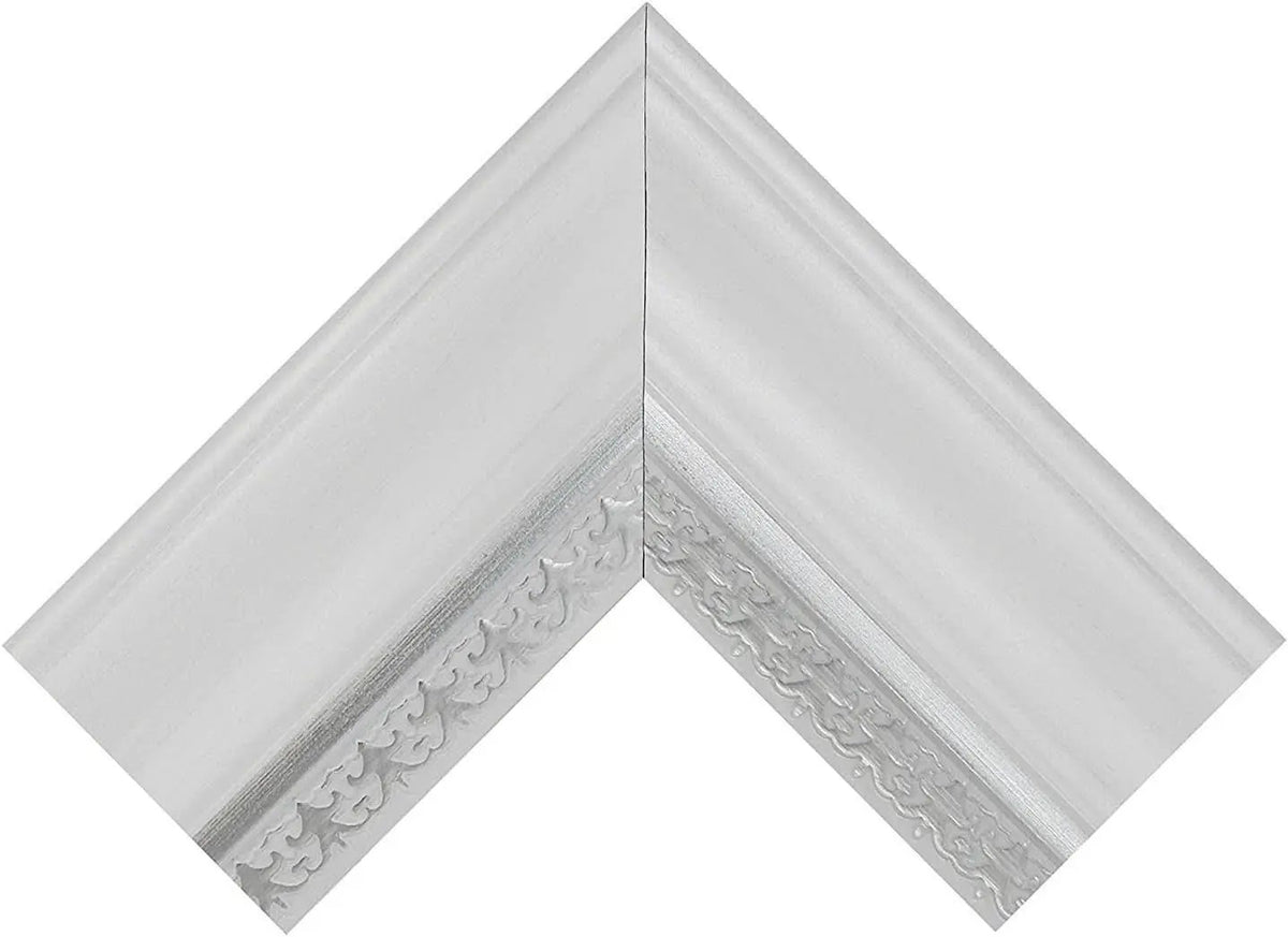 23x29 White Woodgrain Wall Mirror With Beveled Edge from PriceLows™
