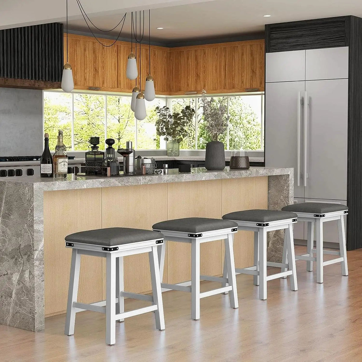 24 Inch Counter Height Bar Stools Set of Two from PriceLows™