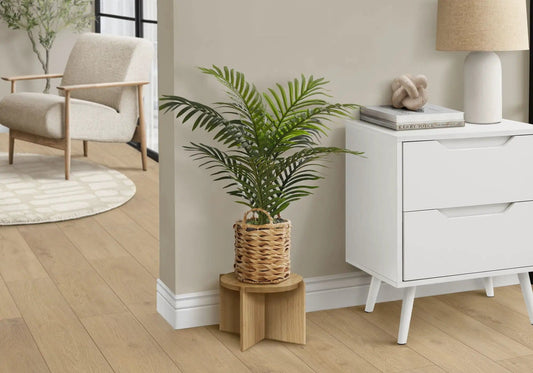 24" Tall, Artificial Plant, Palm, Indoor, Faux, Fake, Table, Floor, Greenery | 25 x 23 x 24 in | Home Furniture | Beige