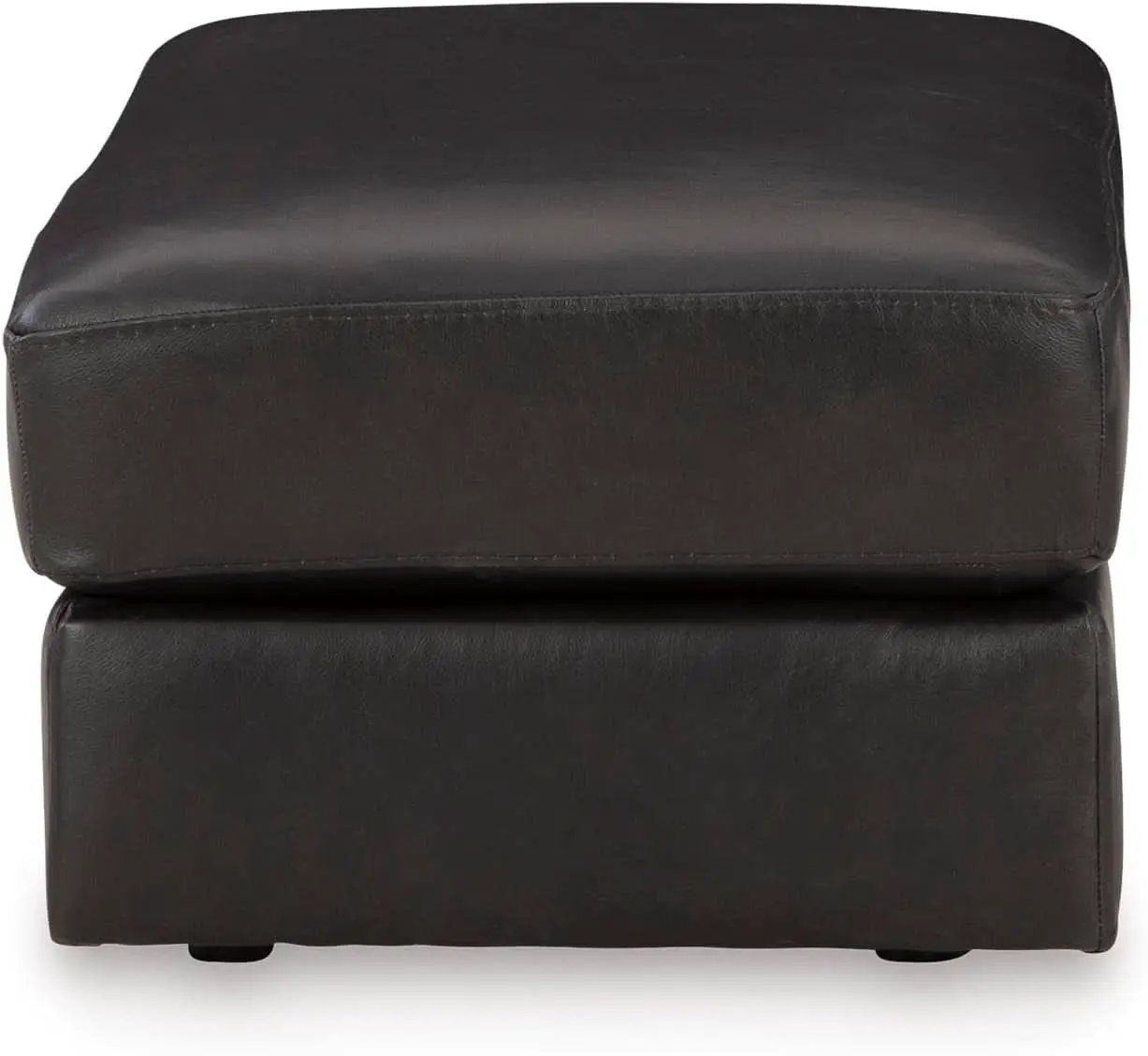 Contemporary Black Cushioned Rectangular Ottoman Finish from PriceLows™