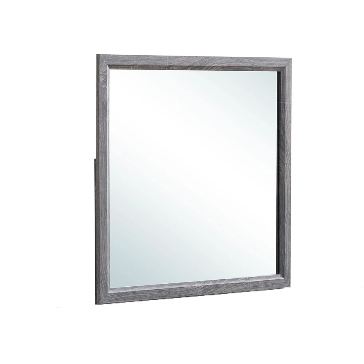 Mirage Dresser Mirror | Attachable To Dresser | Wood Trim | 39 Inch Width