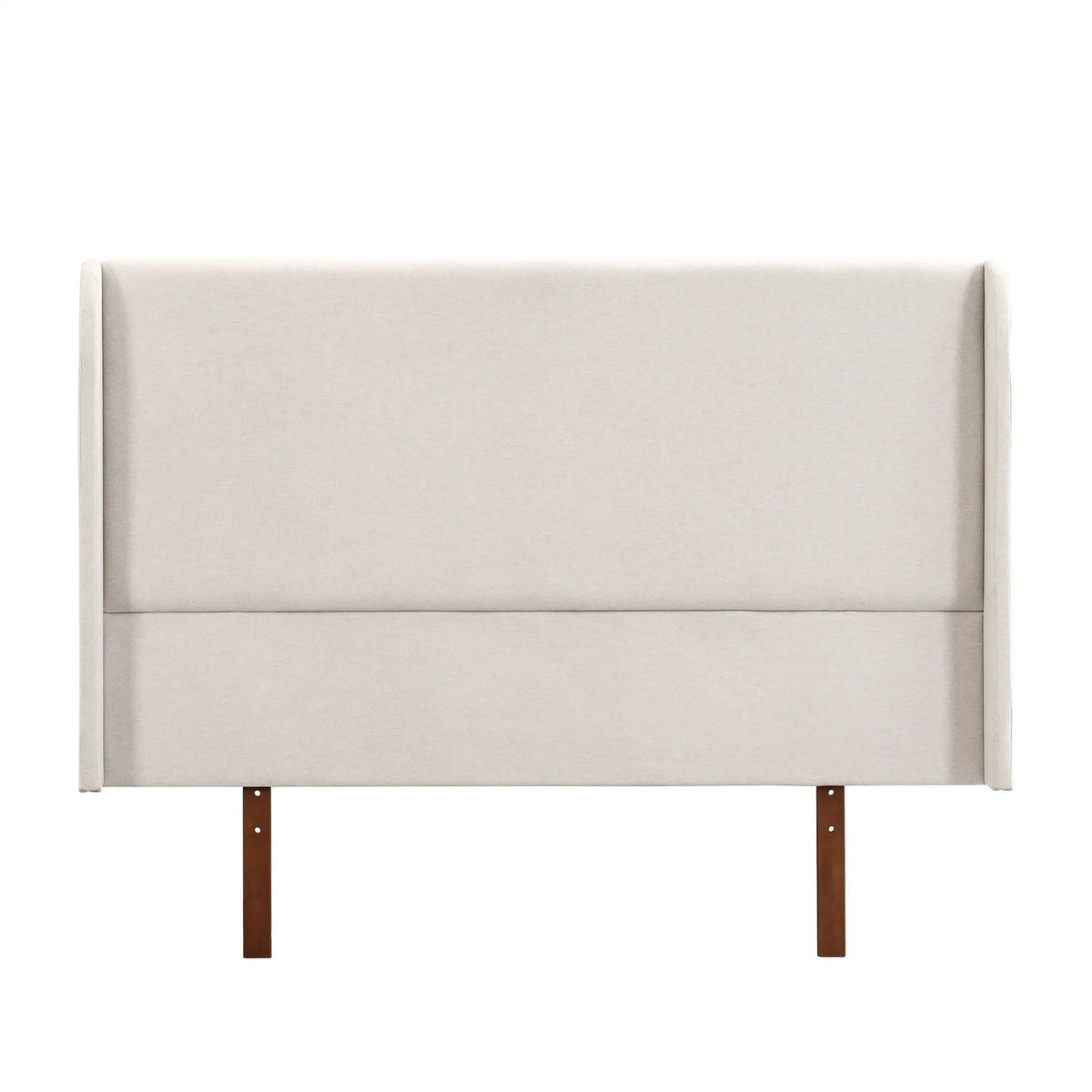 King Size Platform Bed With Upholstered High Headboard - | 83.9 x 78.9 x 48 in | Bamboo & Plywood | Brown
