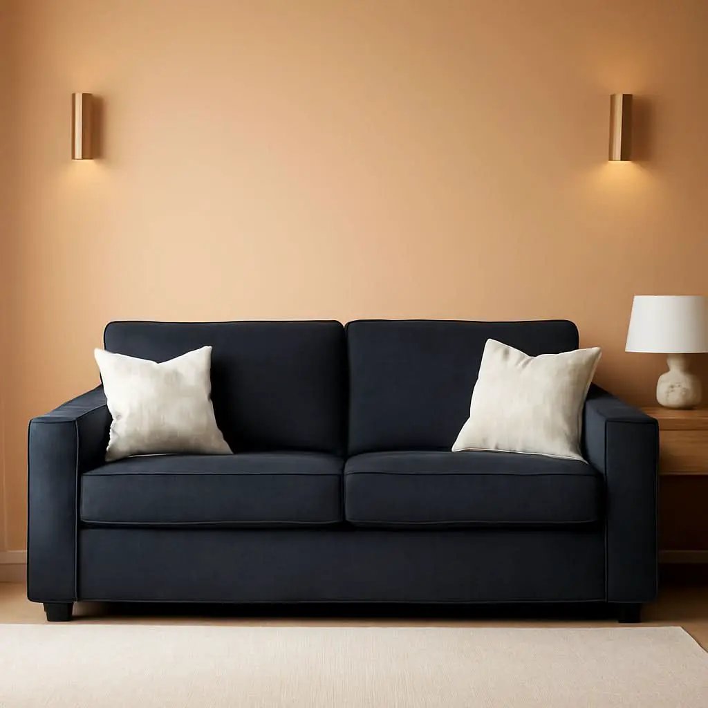 Queen Sleeper Sofa Dark Gray Upholstered ChenilleWeave from PriceLows™