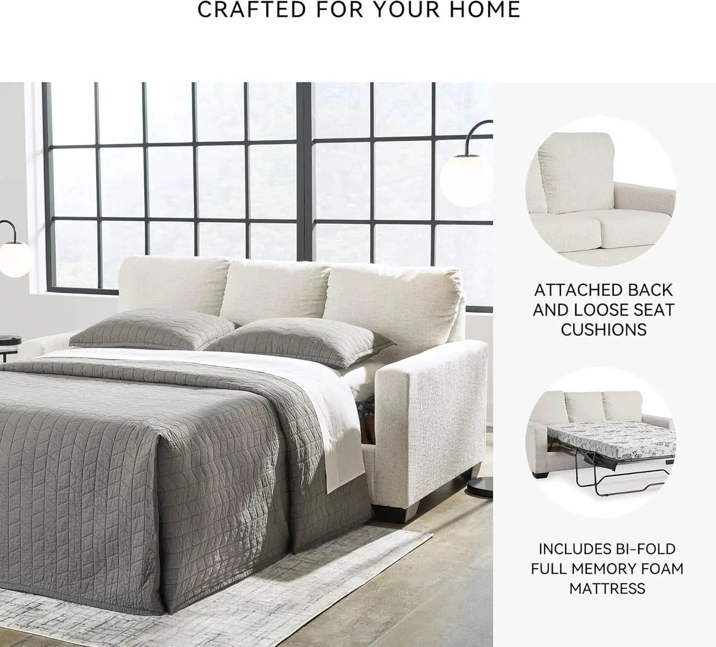 Rannis Coastal Pro 2in1 Sofa Sleeper GelMemoryFoam from PriceLows™