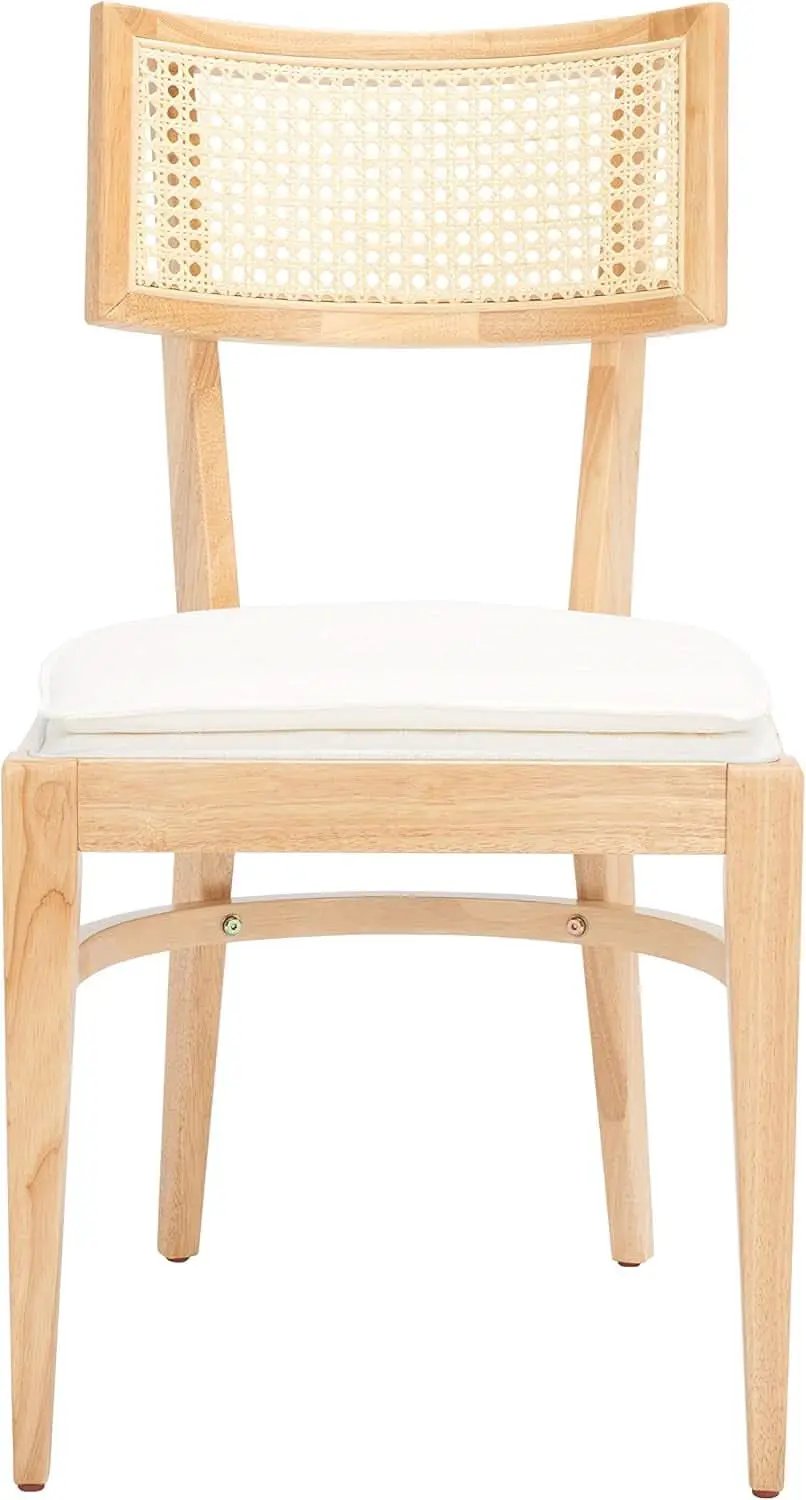 Dining Chair Natural Finish With Cane Detail Cushions from PriceLows™