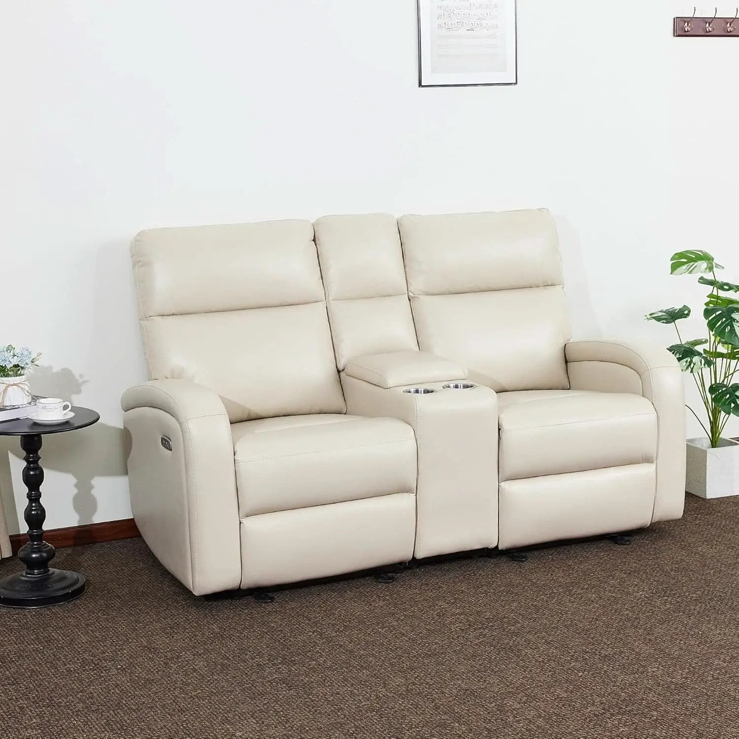 65.7-Inch Zero Wall Recliner Loveseat With Console from PriceLows™