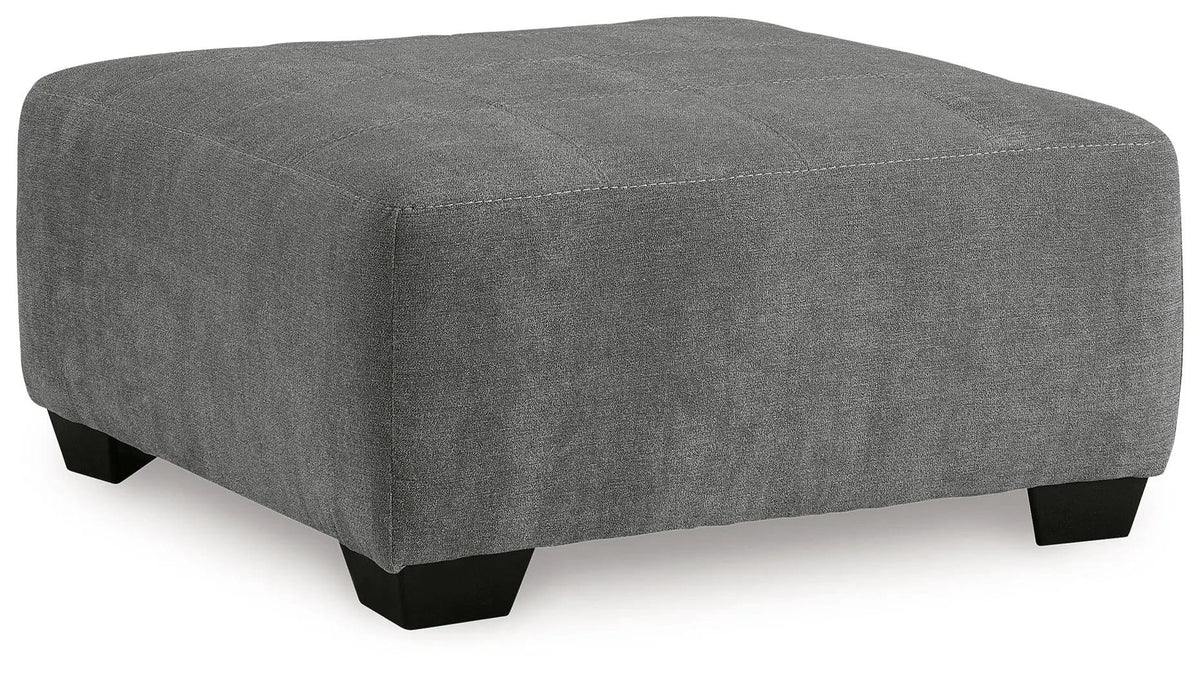 Birkdale Court Oversized Accent Ottoman | 40 x 40 x 20 in | Wood | Gray