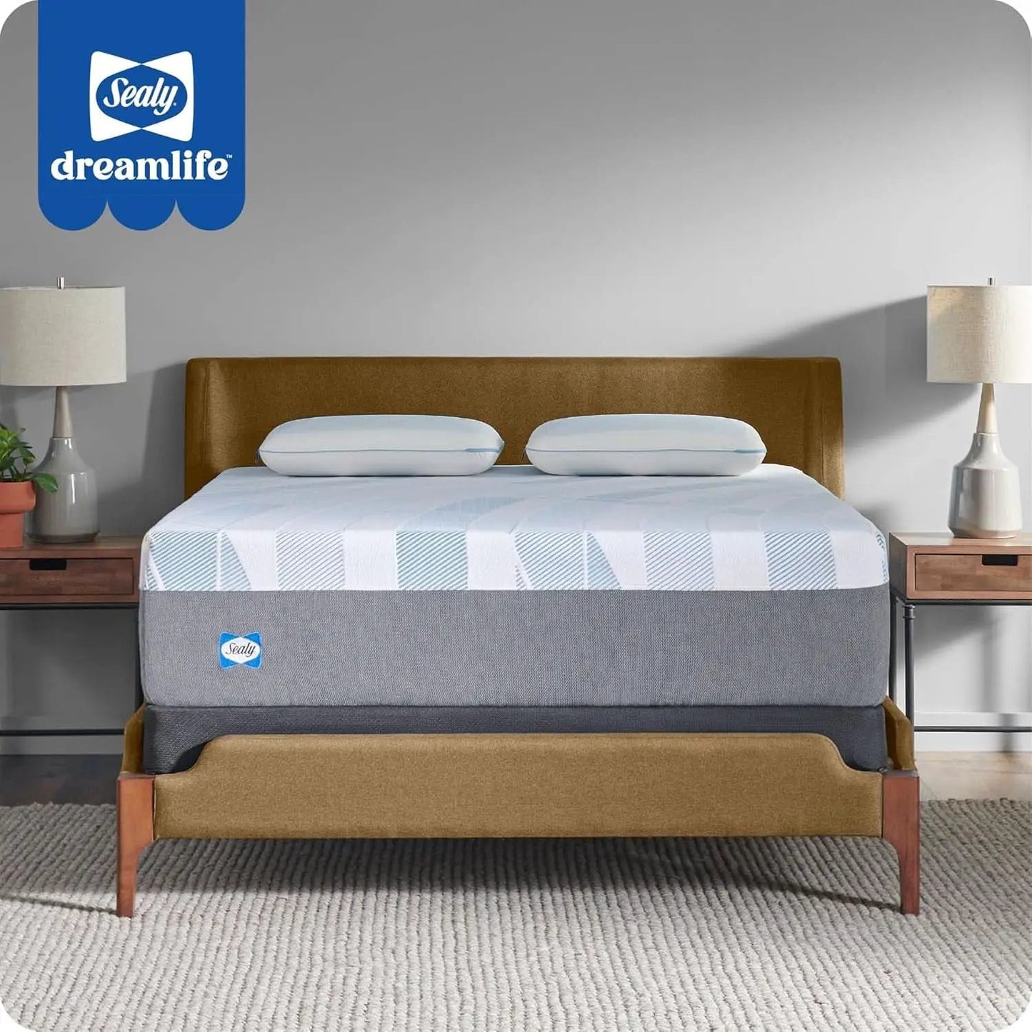 Queen Gel Memory Foam Mattress Machine Washable Cover from PriceLows™