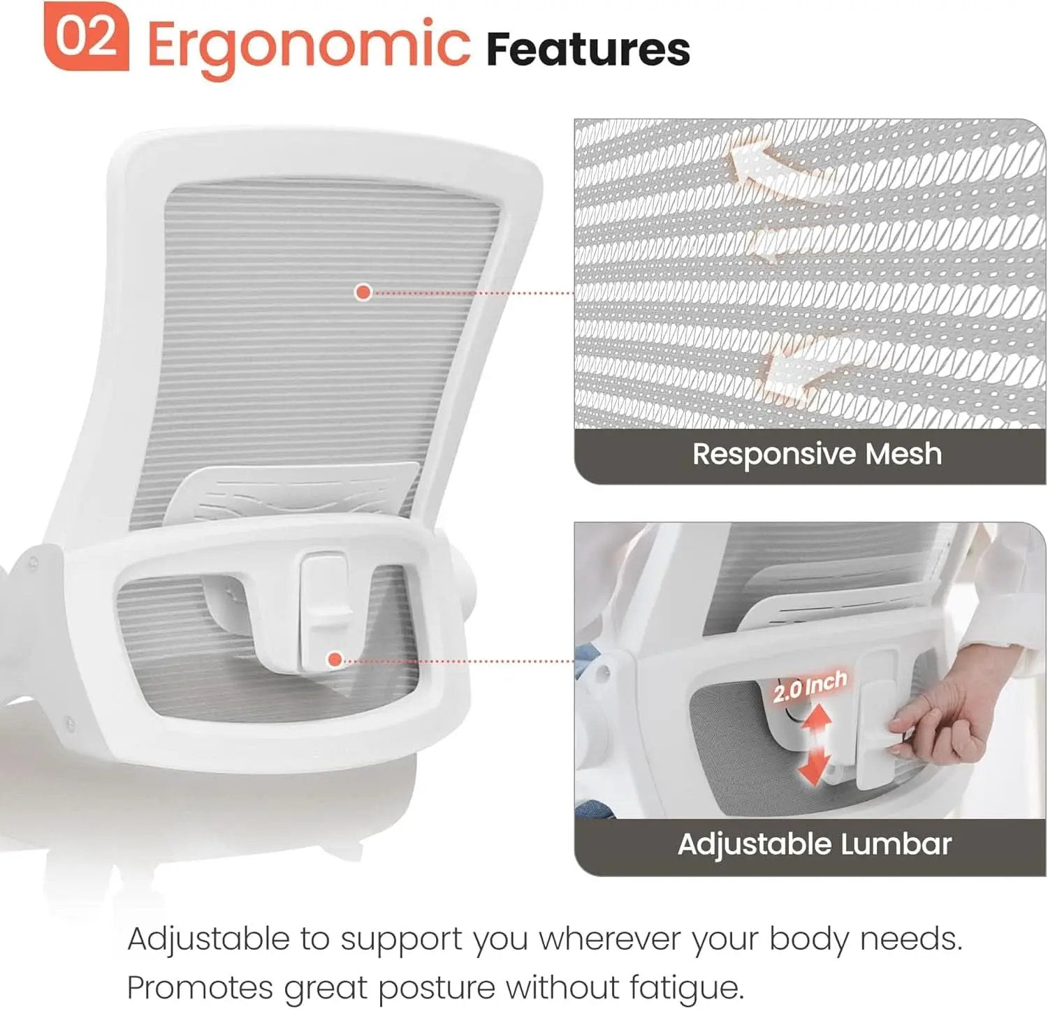 Beige High Back Mesh Office Chair With Adjustable Height And Ergonomic Design from PriceLows™