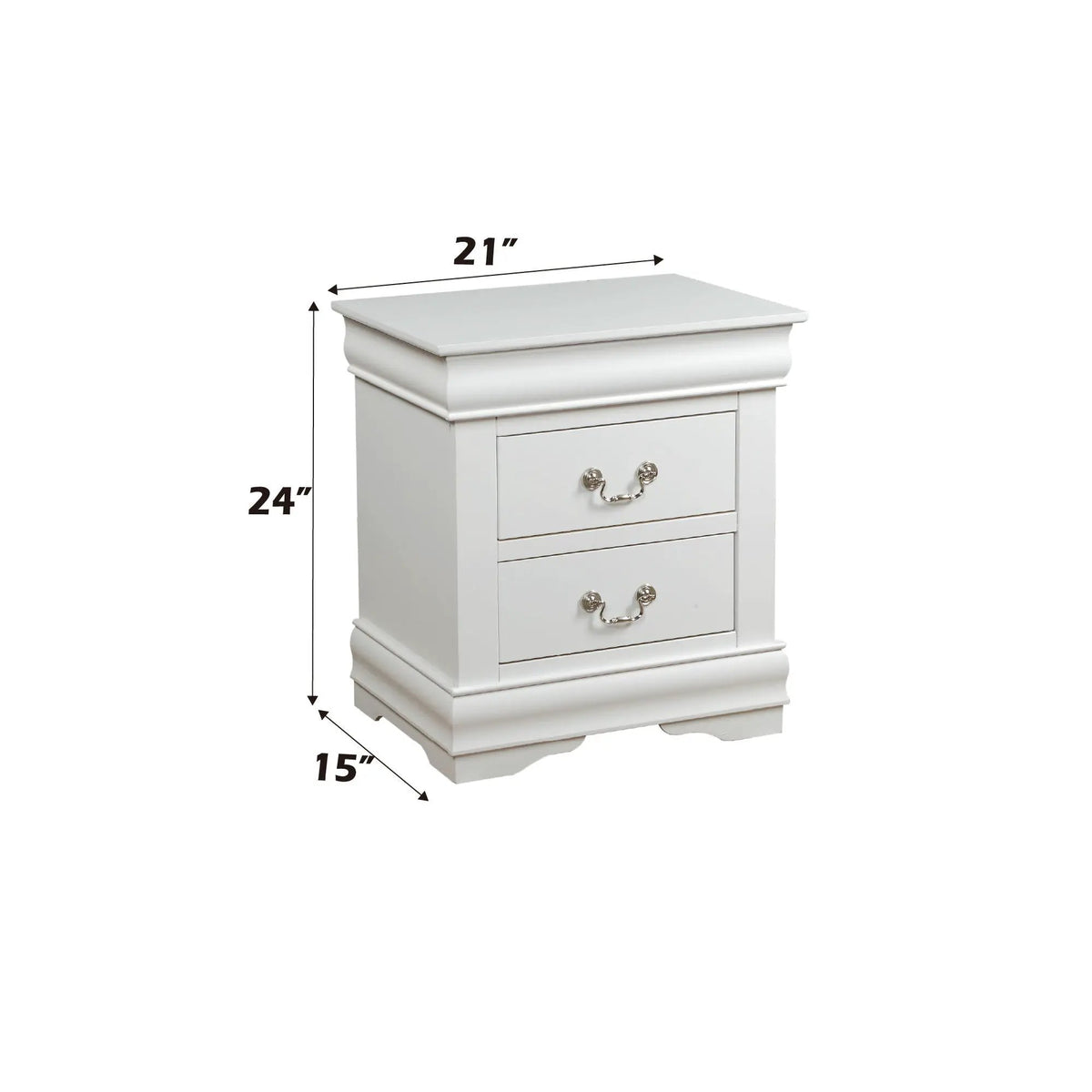 Nightstand | Modern Style | Two Large Drawers | Durable Frame