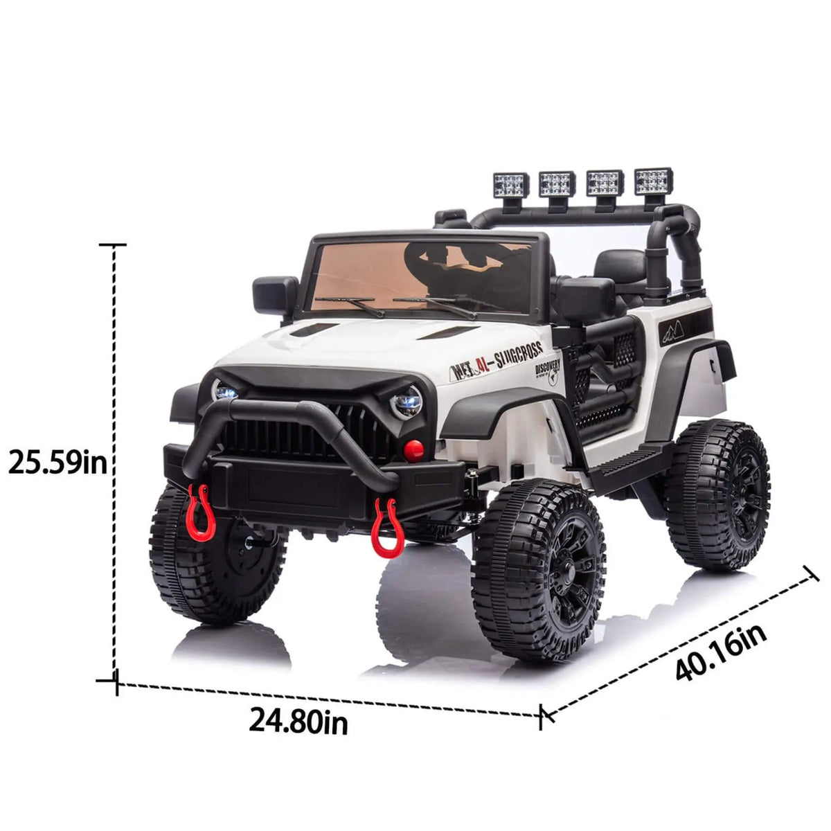 Kids Ride On Car | 24V Battery | Parental Remote Control | White