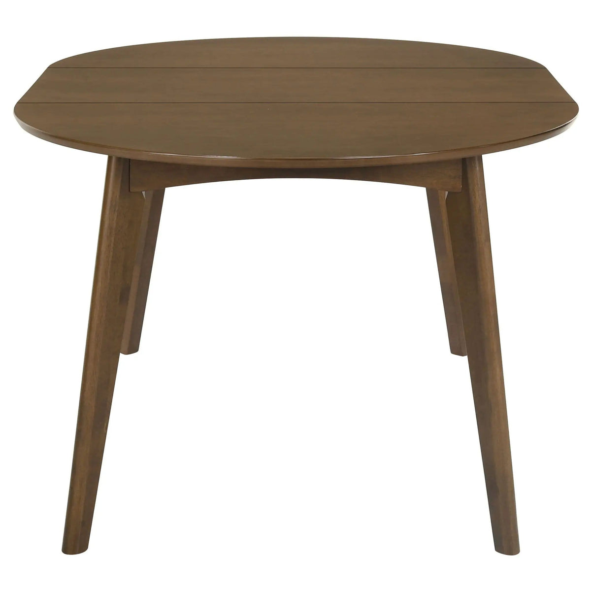 Jedda Oval 60-inch Extension Leaf Dining Table Dark | 42 x 42 x 30 in | Solid Wood & Walnut | Walnut