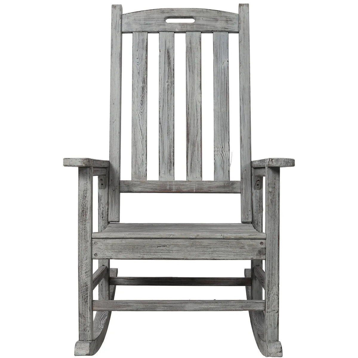 Oversized Porch Rocker Chair | 21 Inch Wide Seat | Tall Backrest | Fir Wood Construction