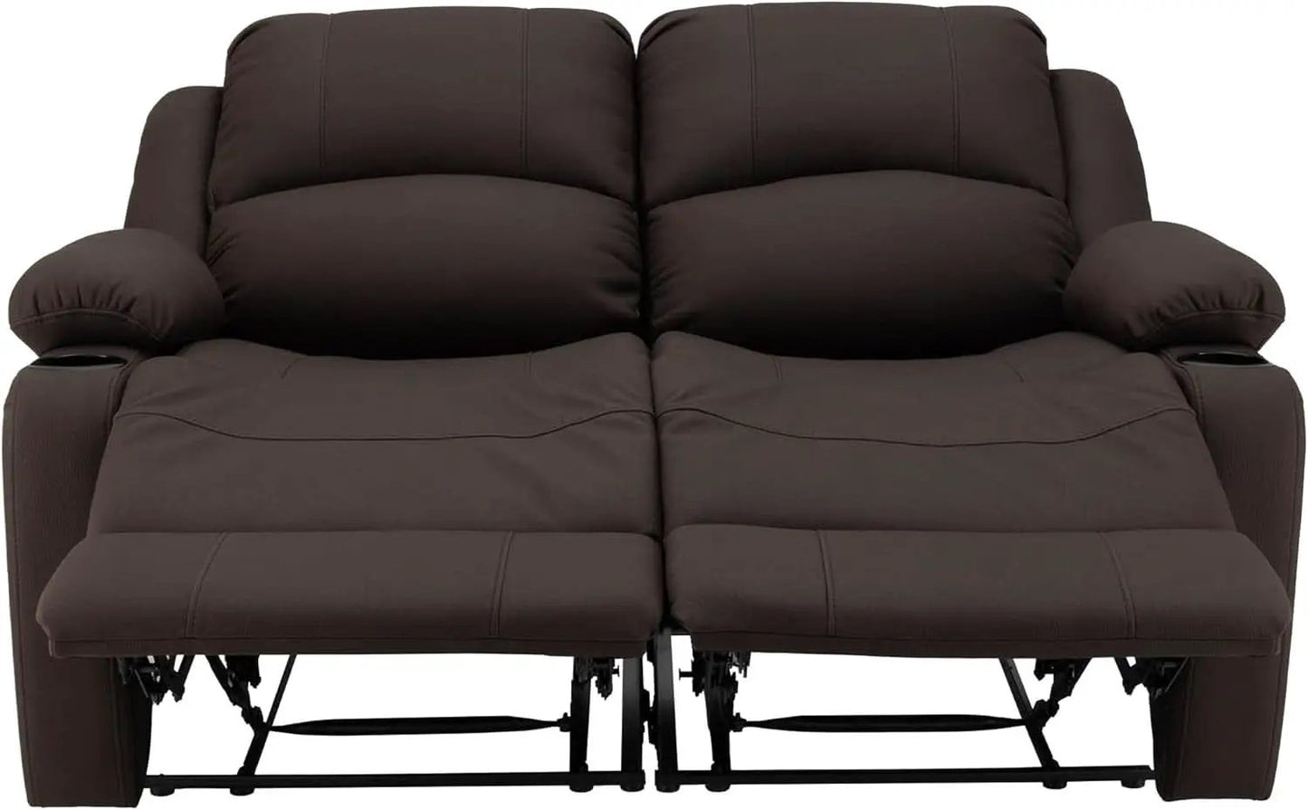 58 Inch Double Wall Hugger Theater Recliner Sofa, Chocolate from PriceLows™