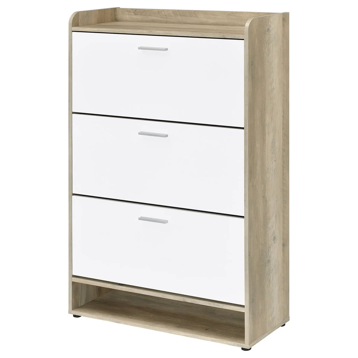 Denia 3-tier Engineered Wood Shoe Cabinet | 31.5 x 11.5 x 49.75 in | Engineered Wood & Veneer | White