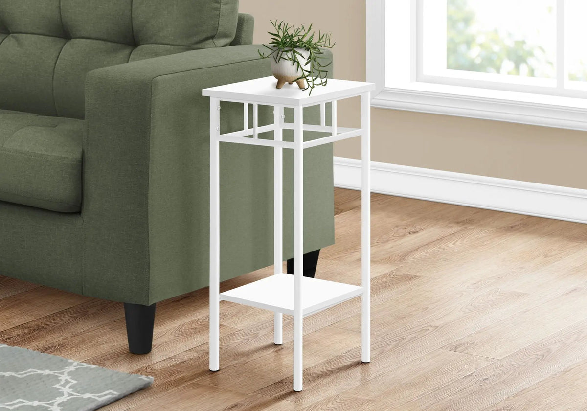 Square Accent Table | 2-Tier Design | Finished On All Sides | 28 Inch Height