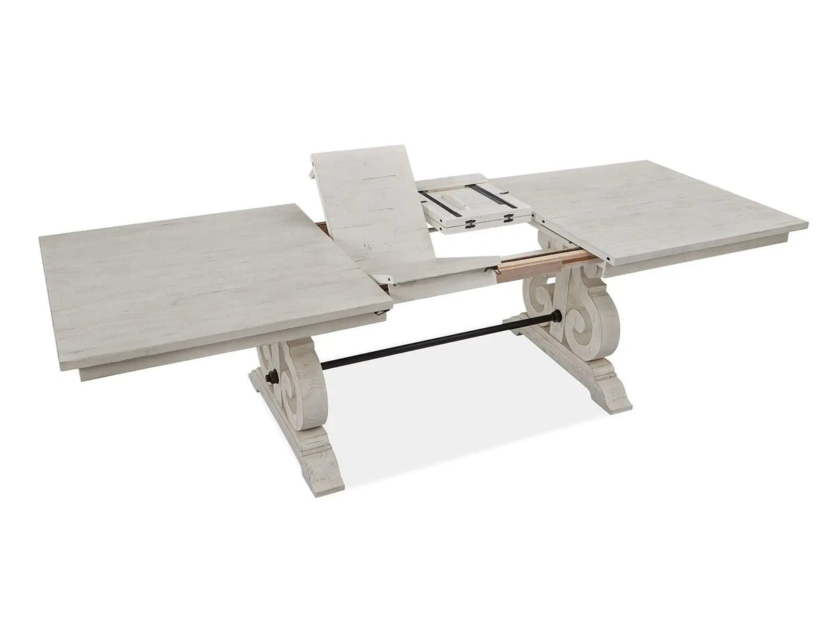 Bronwyn Rectangular Dining Table Dining Tables with Extension | Dining Tables with Extension | Brass | Alabaster