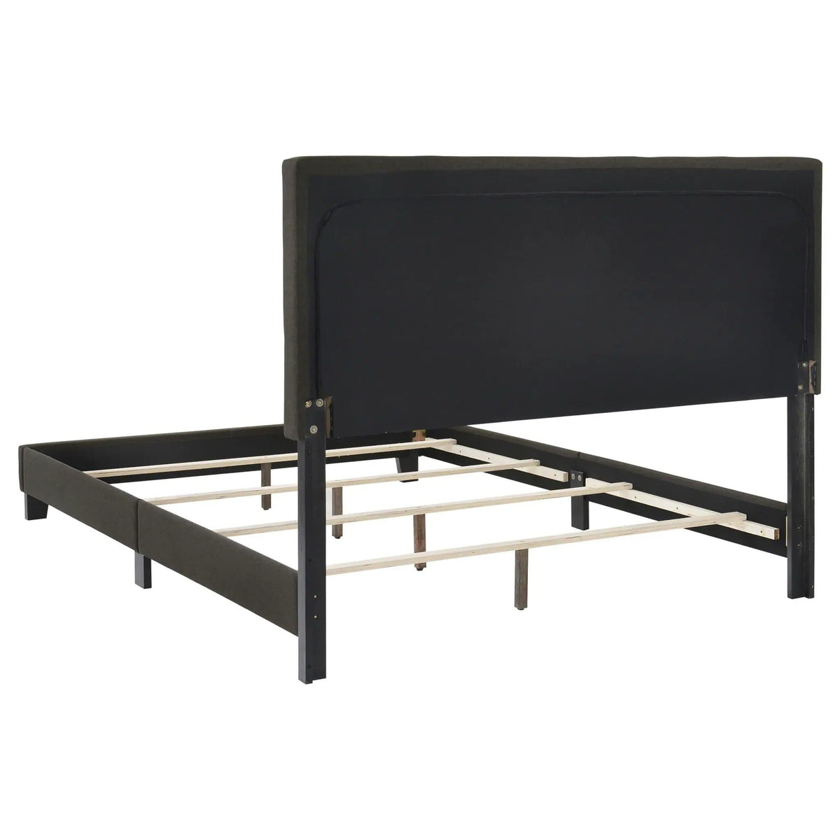 Mapes Upholstered Queen Panel Bed | 64.25 x 87.25 x 49.5 in | Fabric & Wood | Charcoal