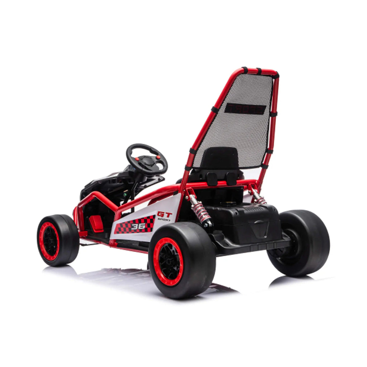 Kids Electric Drift Go-Kart | 24V 400W | Roll Cage And Safety Harness | Bluetooth And Headlights