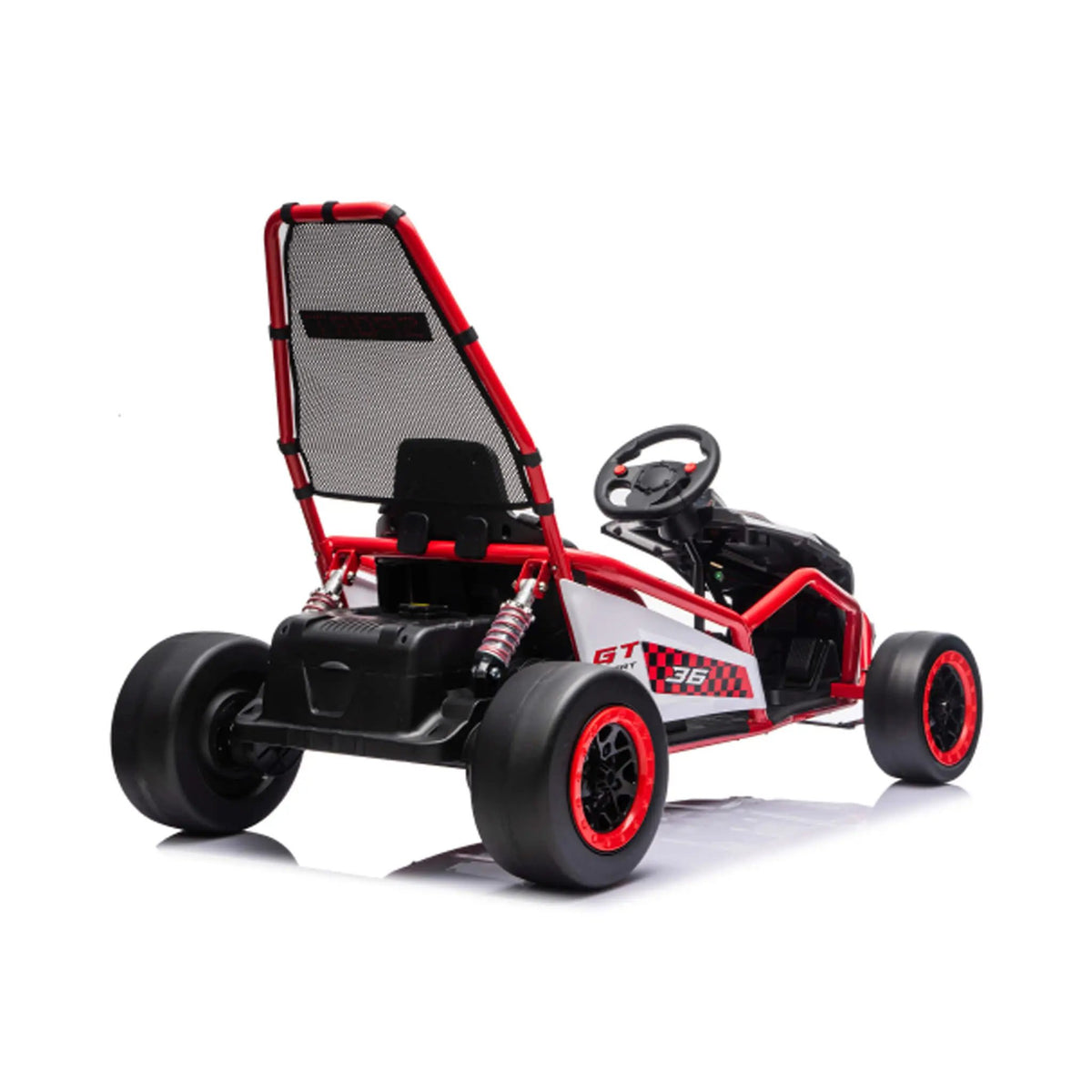 Kids Electric Drift Go-Kart | 24V 400W | Roll Cage And Safety Harness | Bluetooth And Headlights