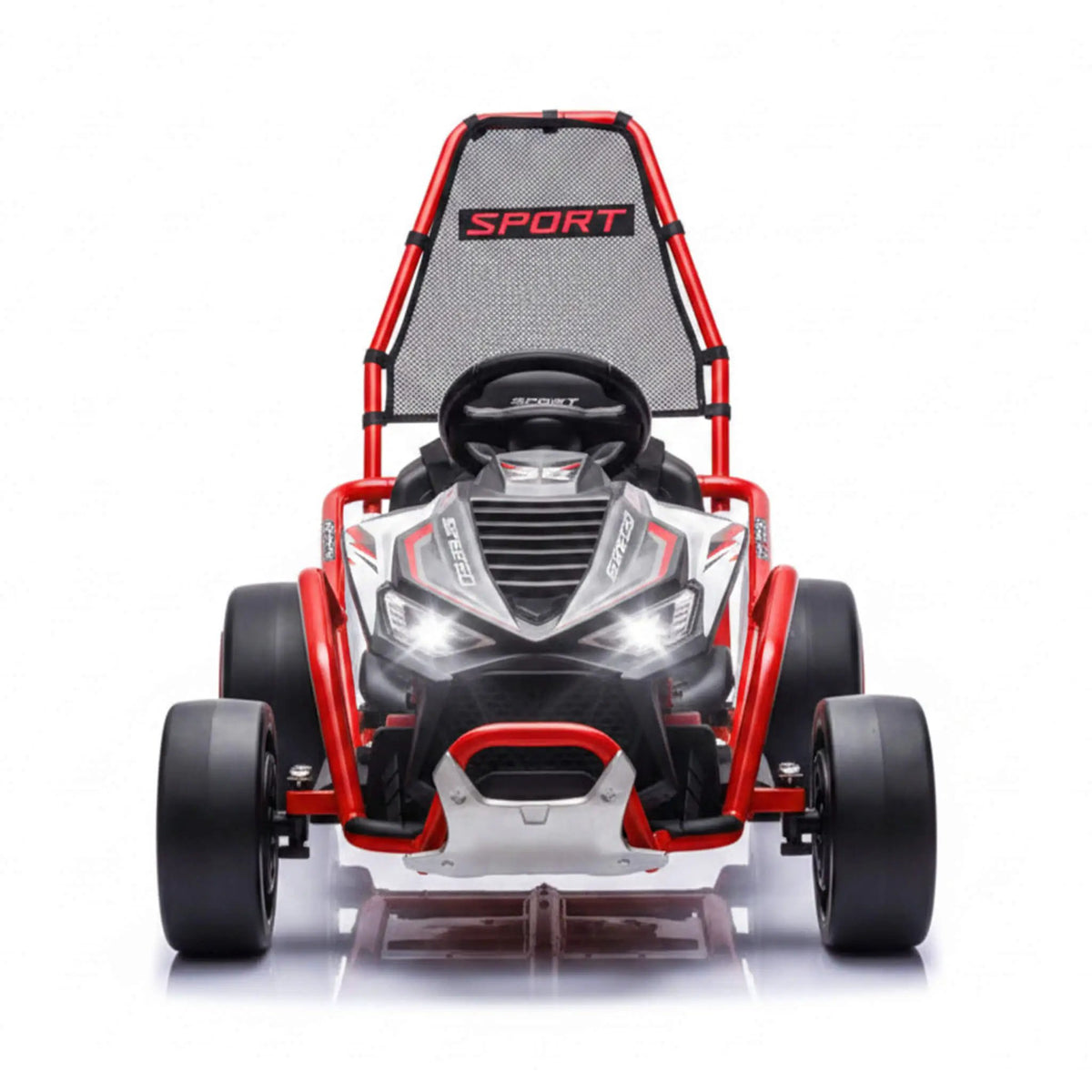 Kids Electric Drift Go-Kart | 24V 400W | Roll Cage And Safety Harness | Bluetooth And Headlights