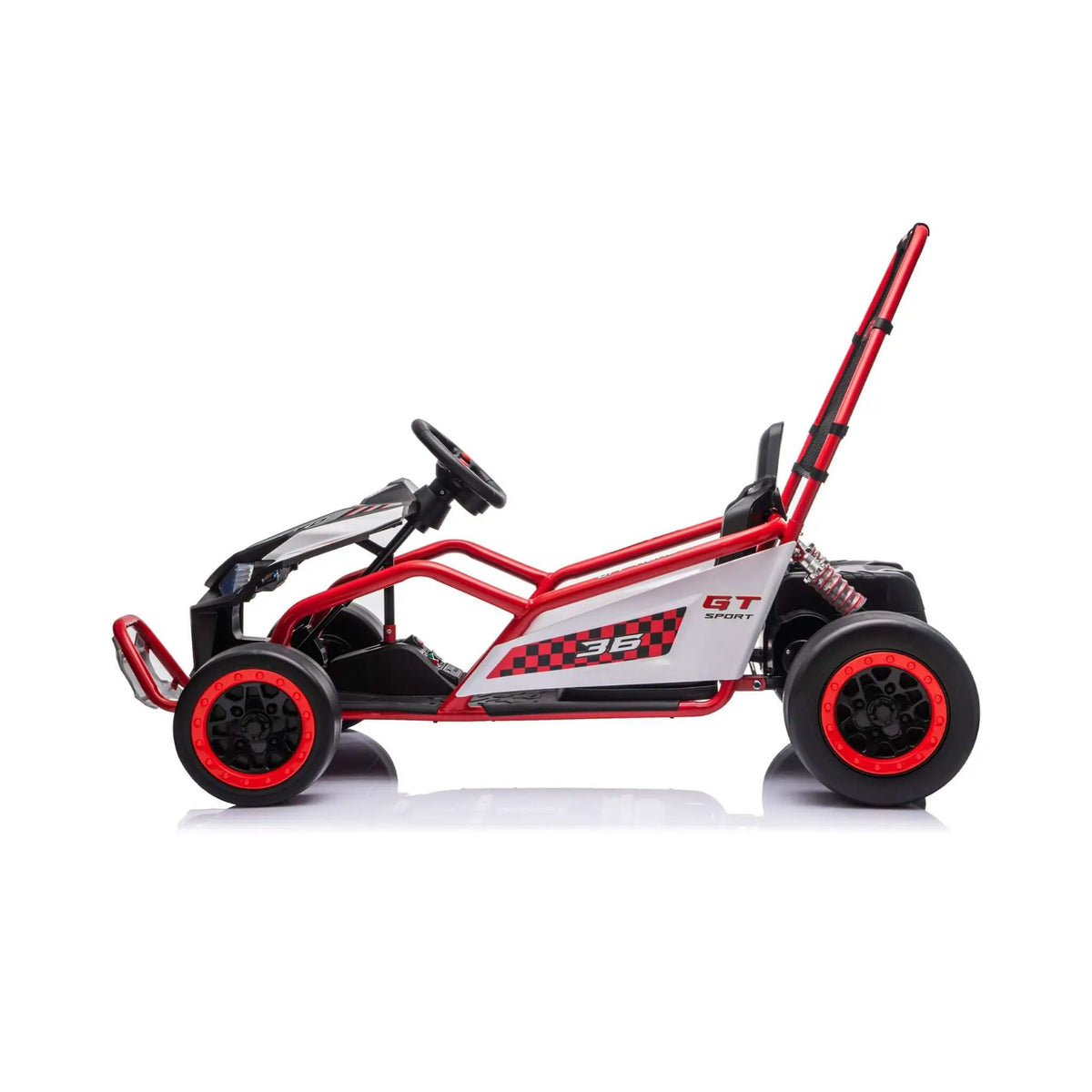 Kids Electric Drift Go-Kart | 24V 400W | Roll Cage And Safety Harness | Bluetooth And Headlights