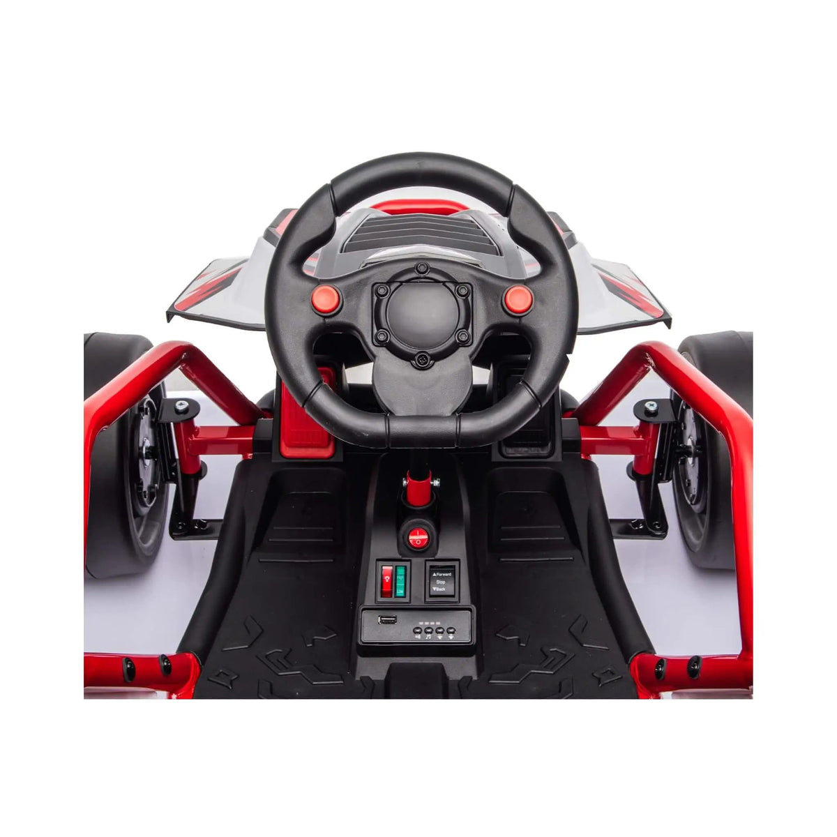 Kids Electric Drift Go-Kart | 24V 400W | Roll Cage And Safety Harness | Bluetooth And Headlights