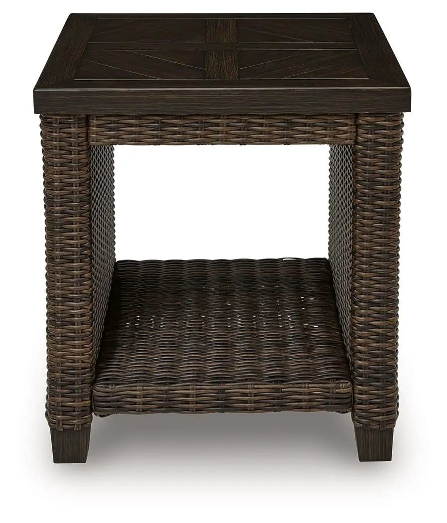 Monterey Point Rectangular Table | 2 Pieces | Wicker & Aluminum | Living Room