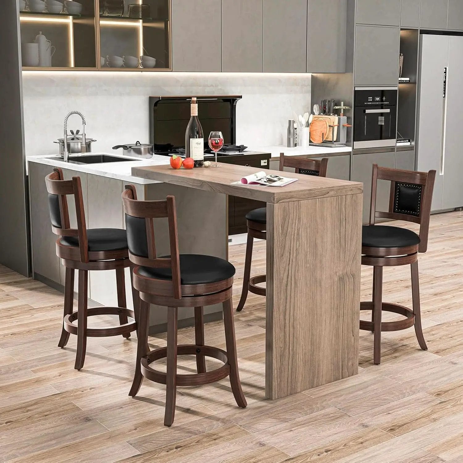 Ergonomic Swivel Bar Stools Set of Two from PriceLows™