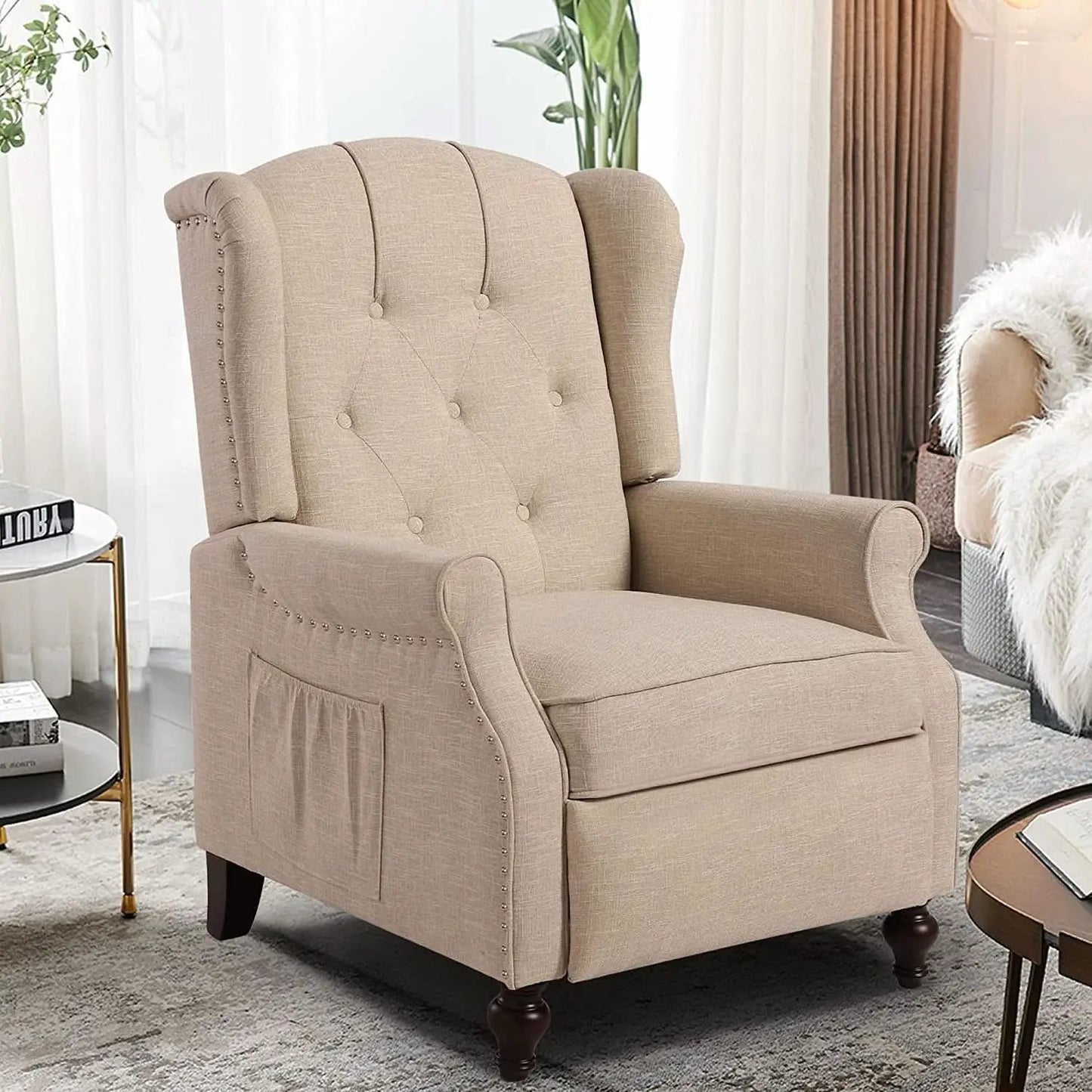 Wingback Recliner Chair With Massage And Heat For Living Room from PriceLows™