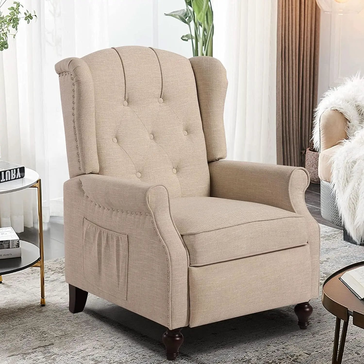 Wingback Recliner Chair With Massage And Heat For Living Room from PriceLows™