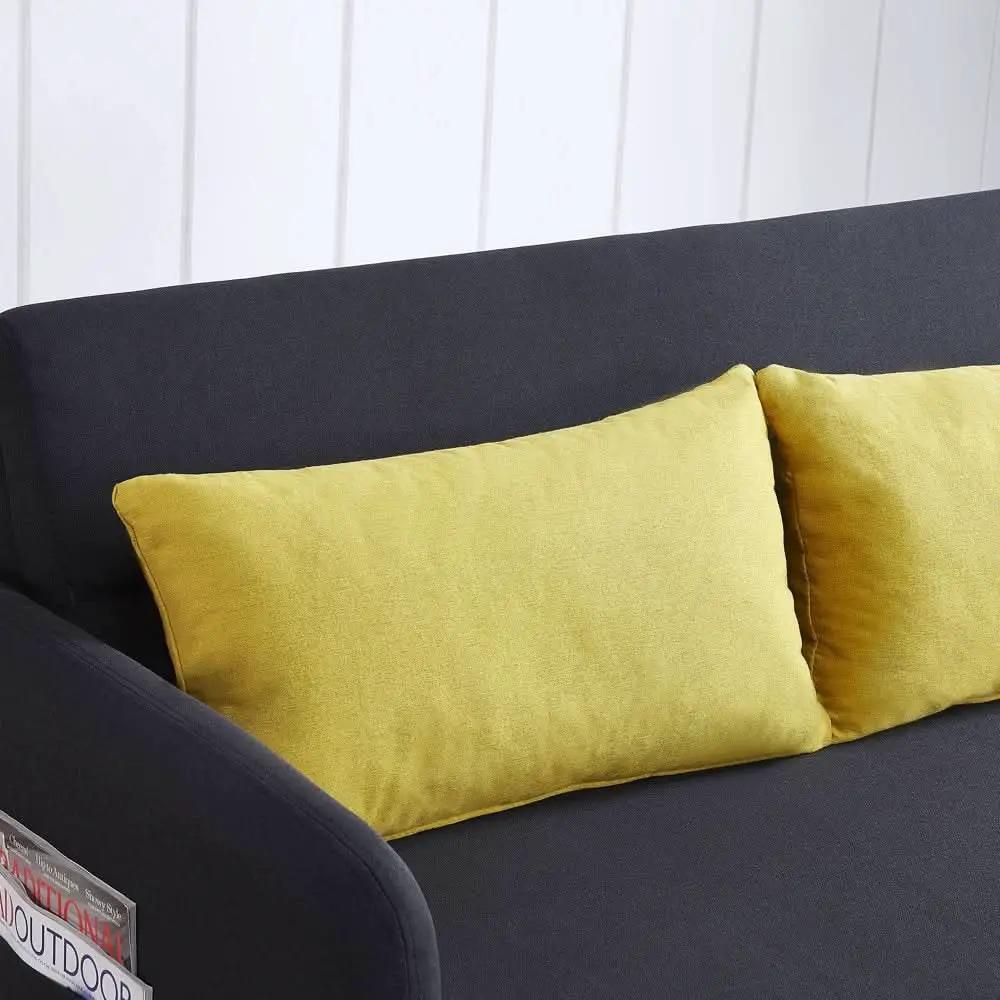 Black Convertible Loveseat With Pull Out Bed For Small Spaces from PriceLows™