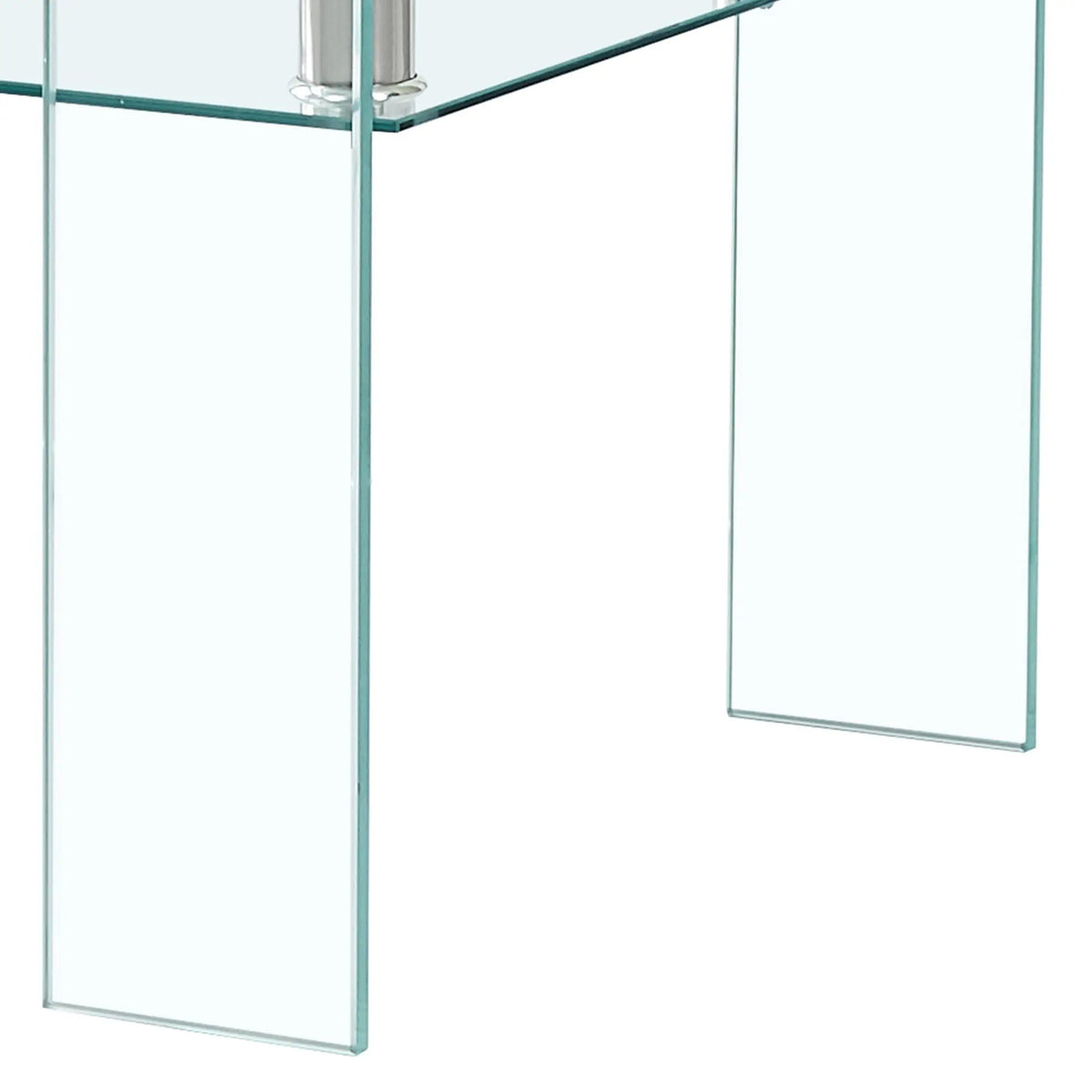 Tempered Glass Coffee Table | Two Tier Storage | Modern Geometric Design