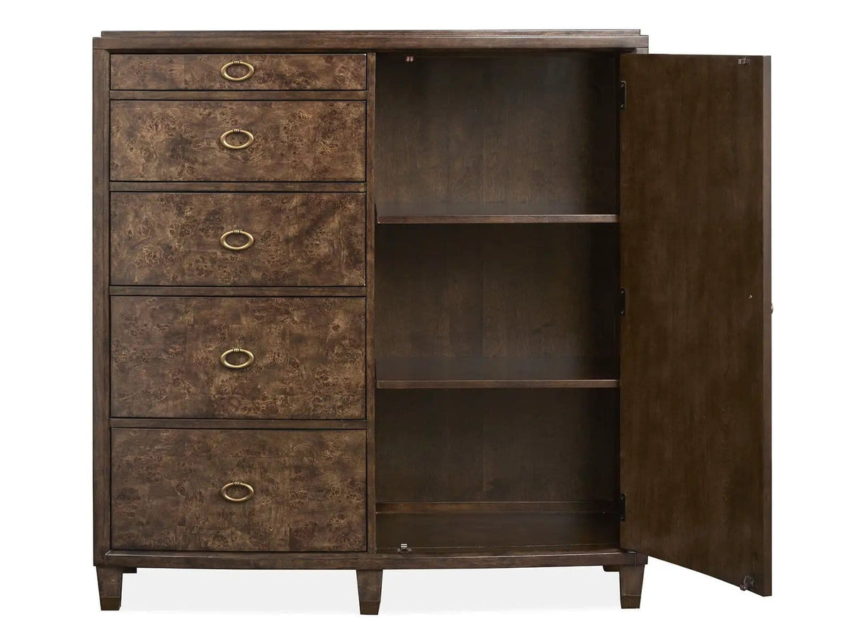 Rowan Door Chest | 20 x 48 x 50 in | Metal & Veneer | Espresso