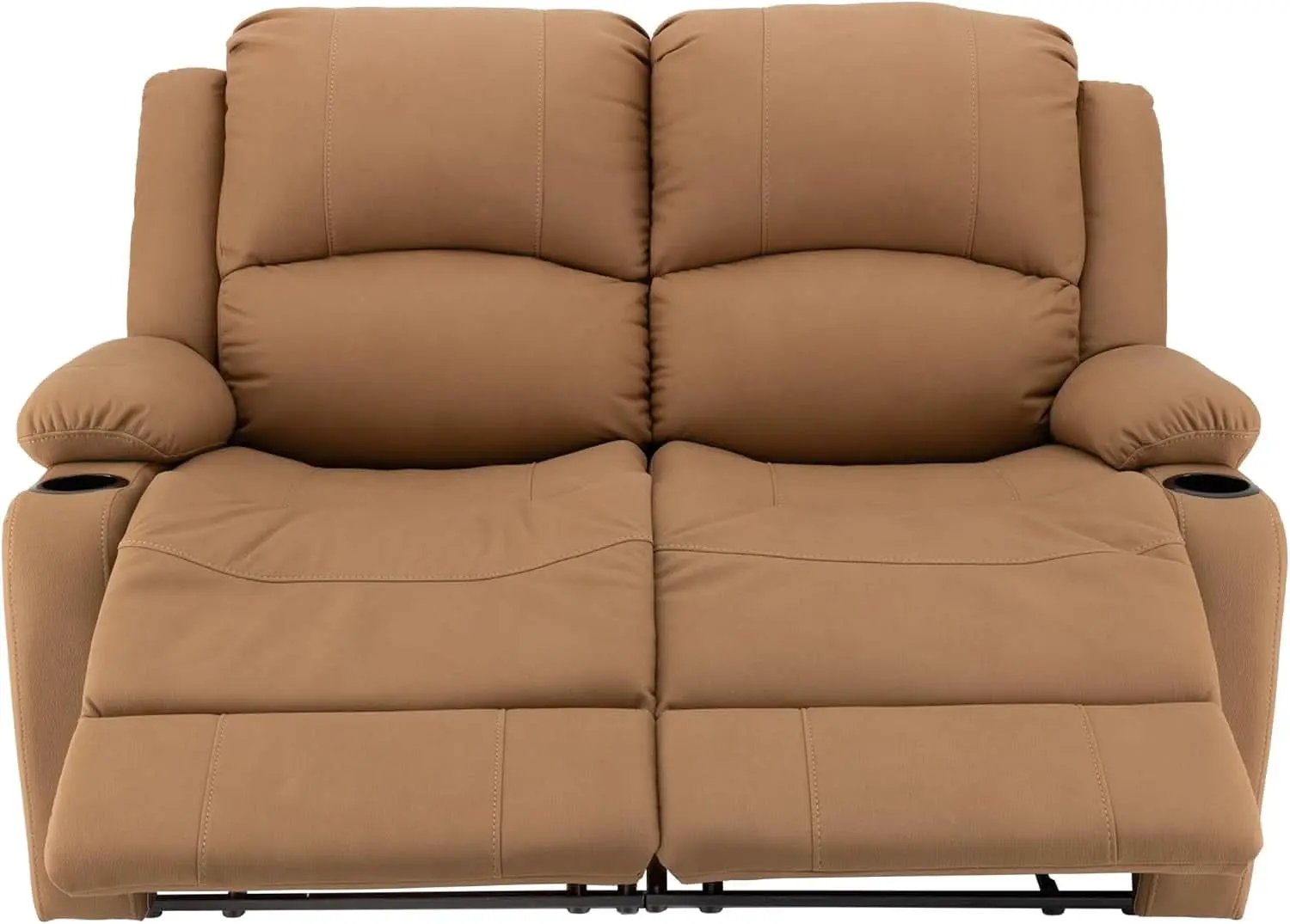 58 Inch Wall Hugger RV Theater Recliner Sofa Sand Double from PriceLows™
