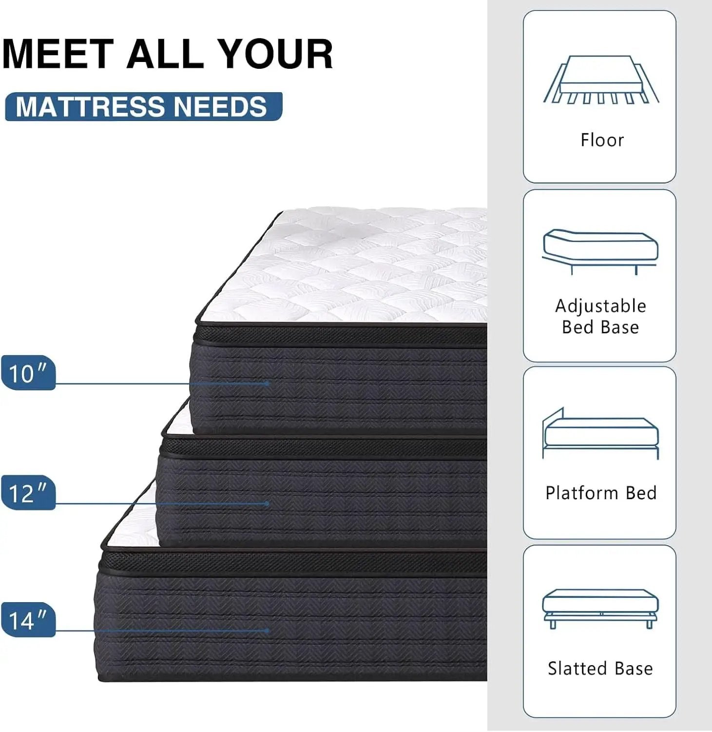 Full Size Hybrid Memory Foam Mattress Certipur Certified from PriceLows™